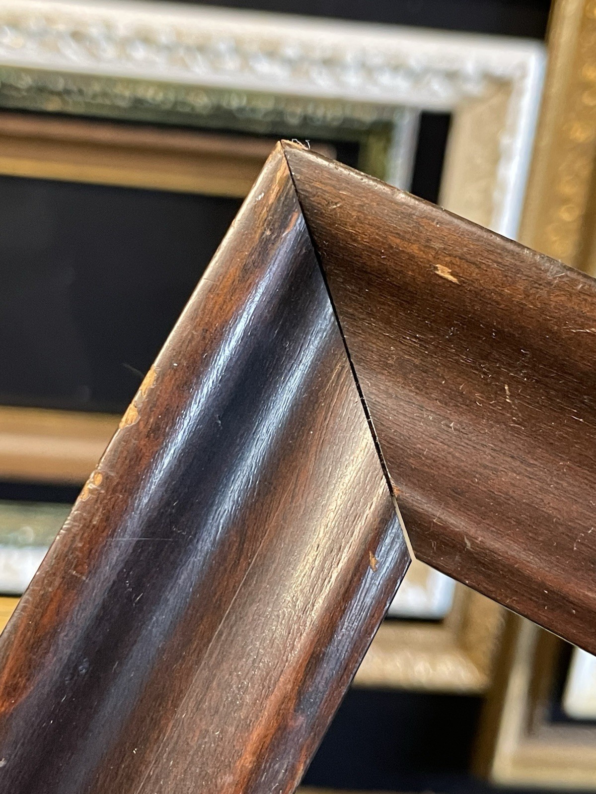 Antique Walnut Small Wood Portrait Picture Frame 6 X 9.25 Victorian Era
