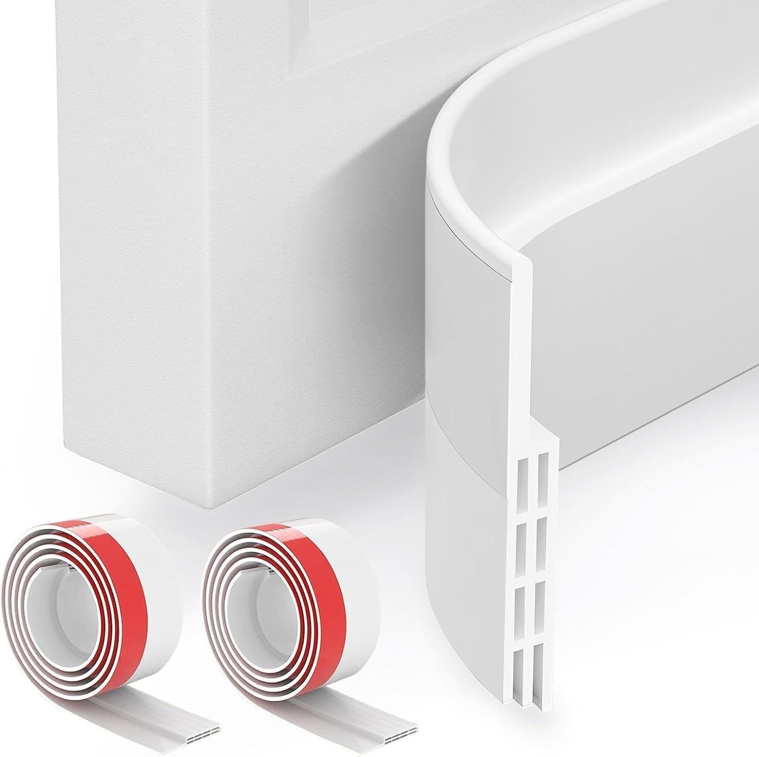 2 Pack Door Draft Stopper, Under Door Sweep for Exterior & Interior Doors, We…