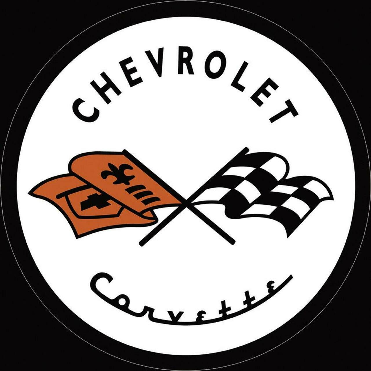 New Chevrolet Corvette &rsquo;53 Logo Round Decorative Metal Tin Sign Chevy