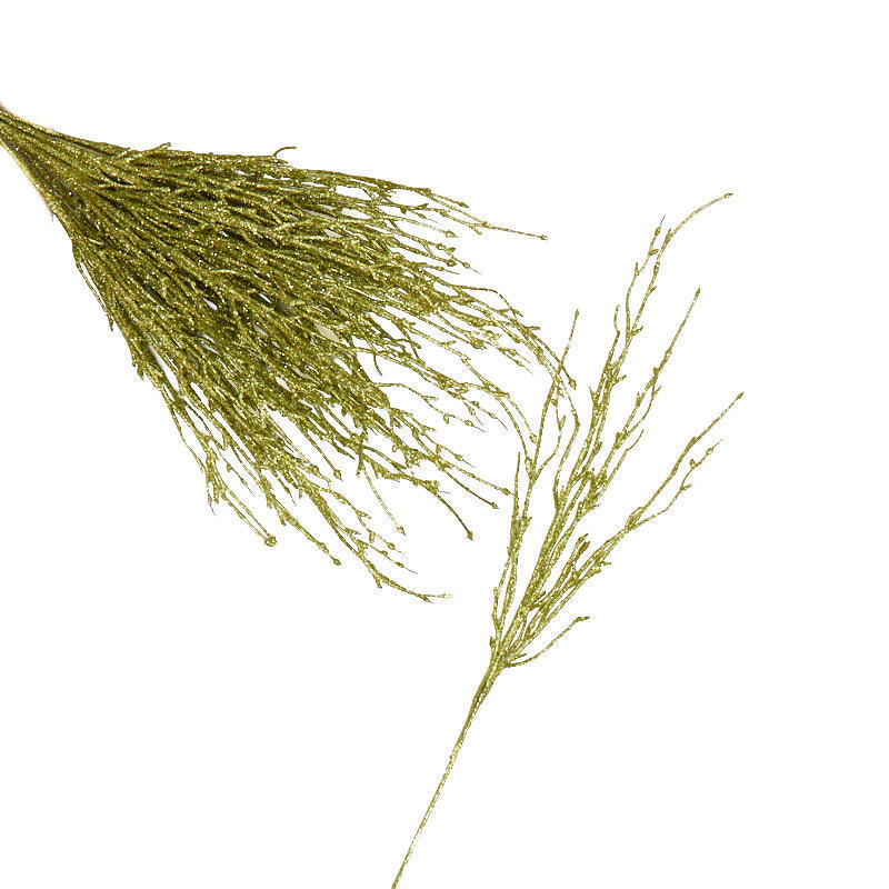 Package of 12 Green Glittery Artificial 22&Prime; Twig Branches