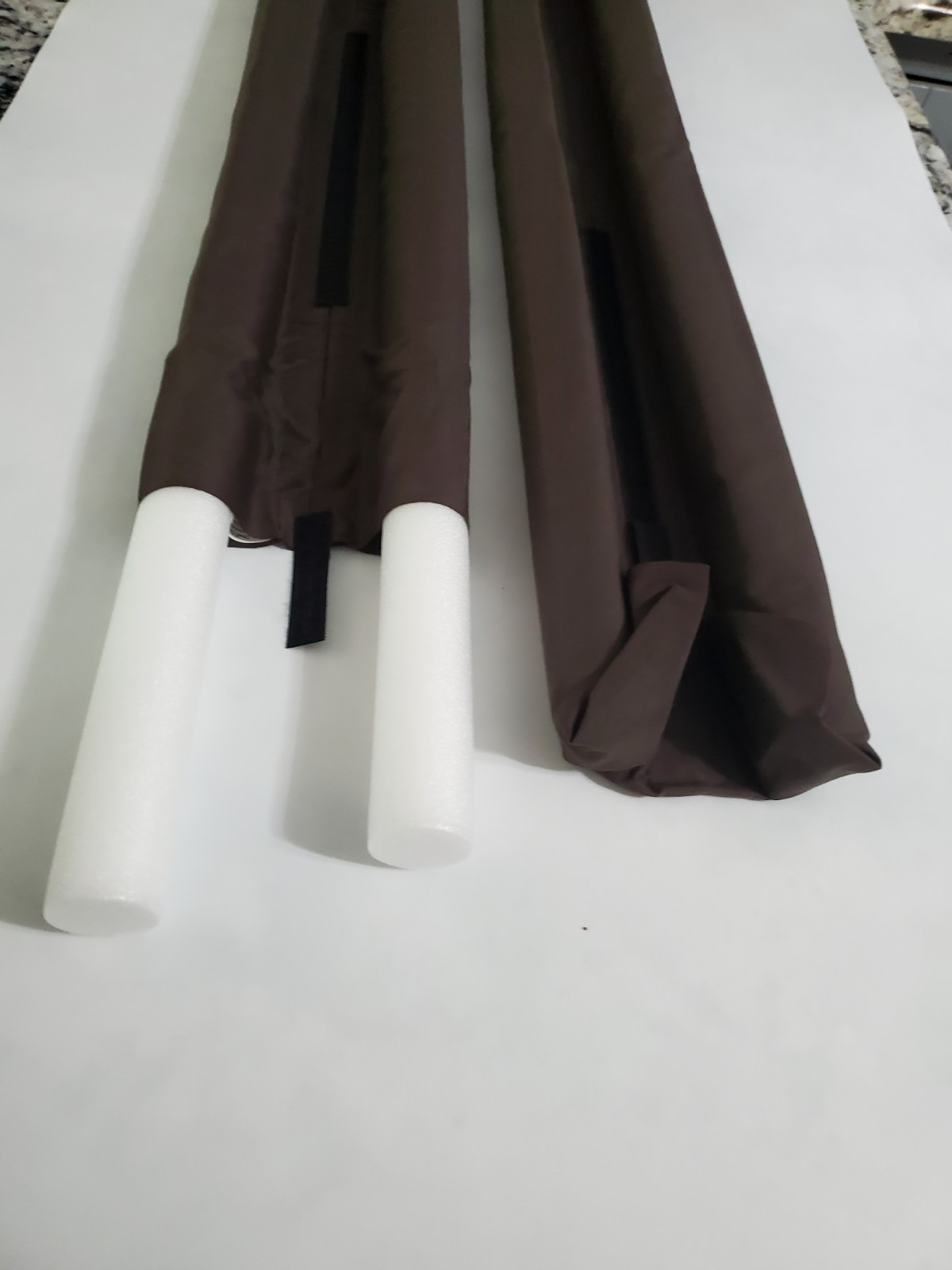 Twin Draft Guard Doors Windows Set of 2 Wind Blocker 35&Prime; Adjust Length Brown