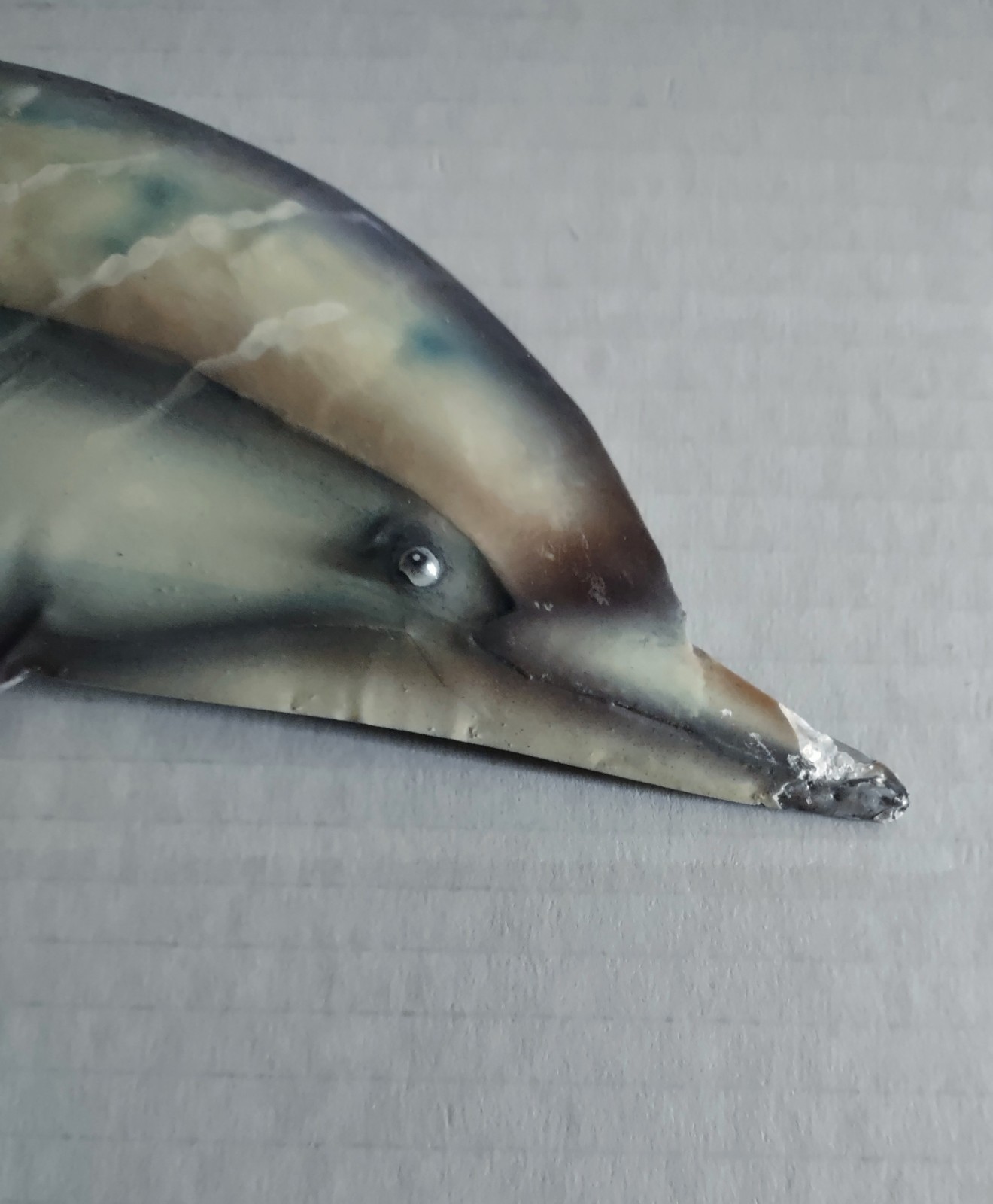 Vtg 80s Frutiger Aero Dolphin Wall Art Beach Mermaid Fish Painting Coastal Decor