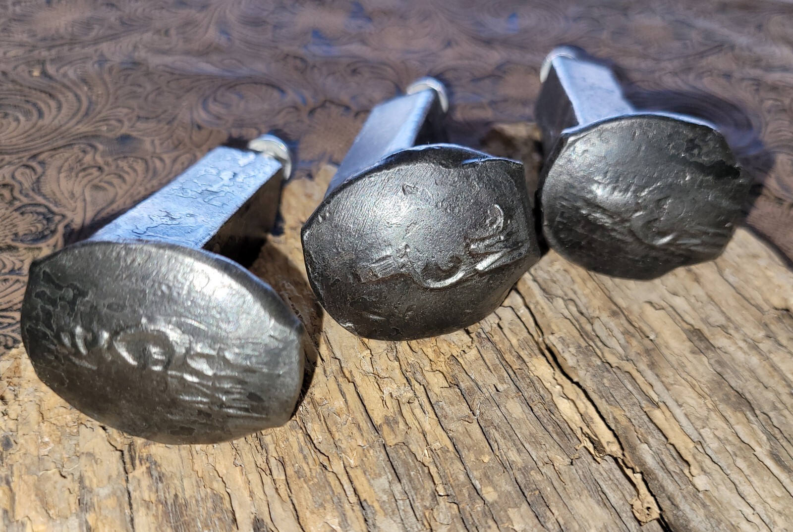 2 Rustic Railroad Spike Coat Hooks, Patio, Laundry, Barn, Tack Decorative Towel