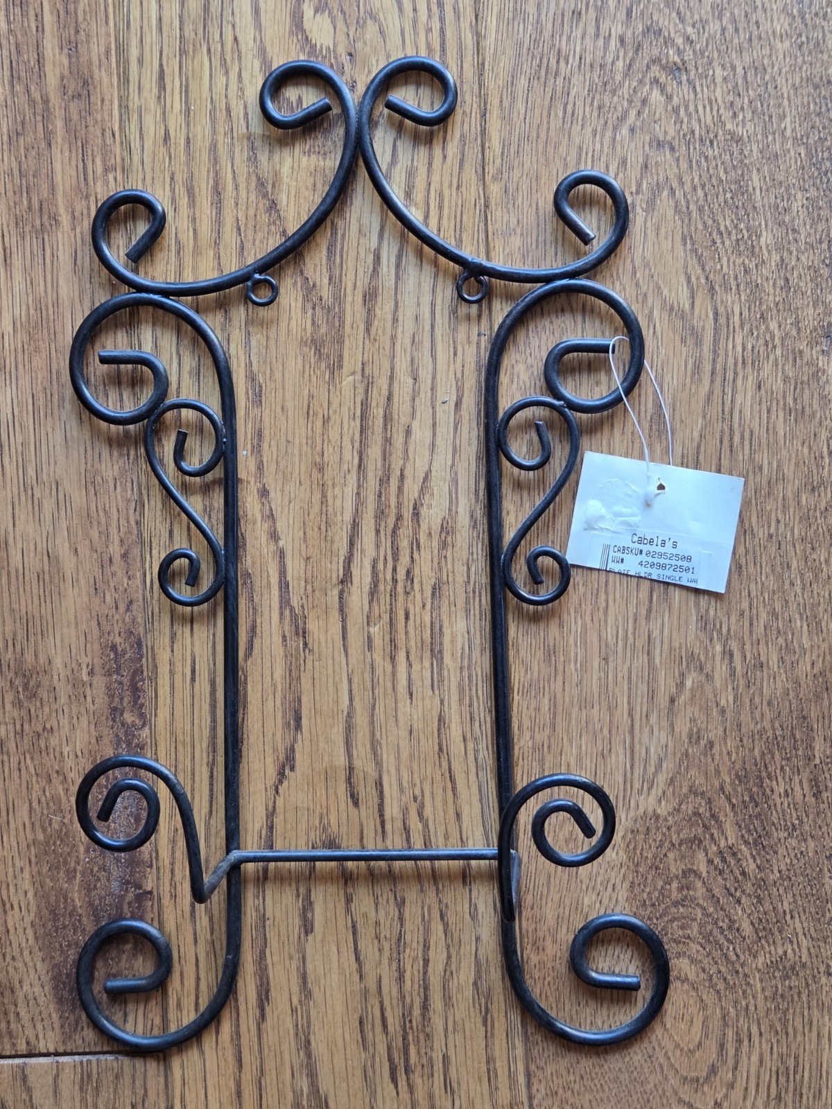 Black Wall Mount Plate Rack Display Holder Single Collector Plate Wild Wings NEW
