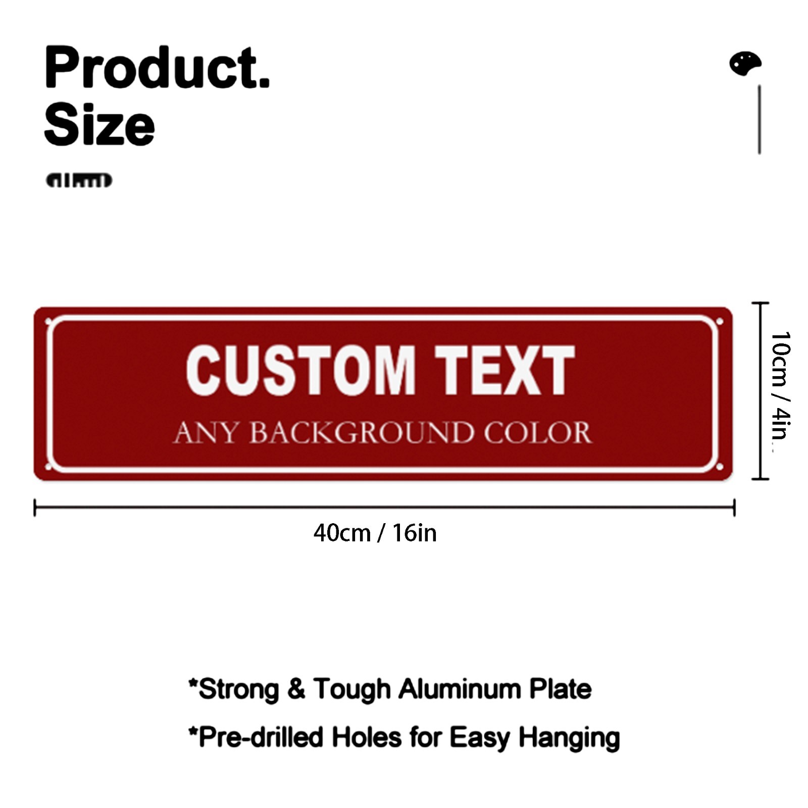 16&Prime; x 4&Prime; Custom Aluminum Metal Sign Personalized Your Own Text Message Sign