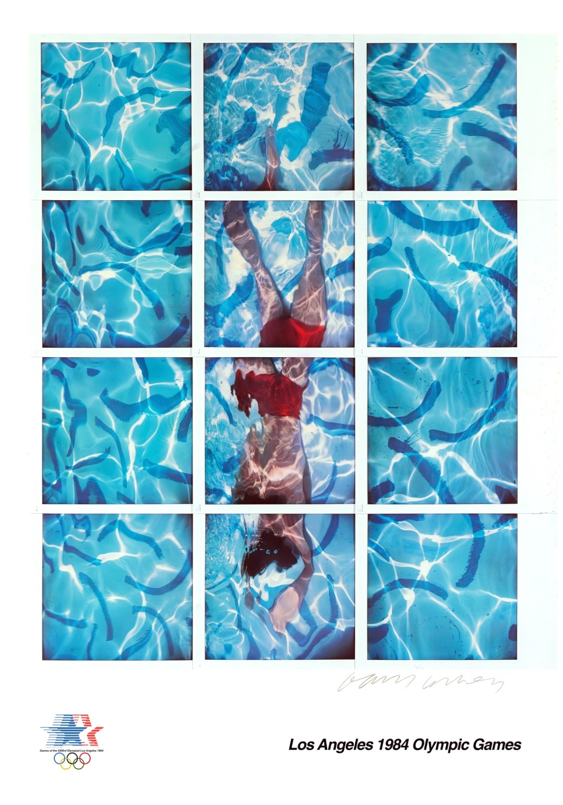 Diver in Swimming Pool – 1984 David Hockney Poster 70 × 100 cm