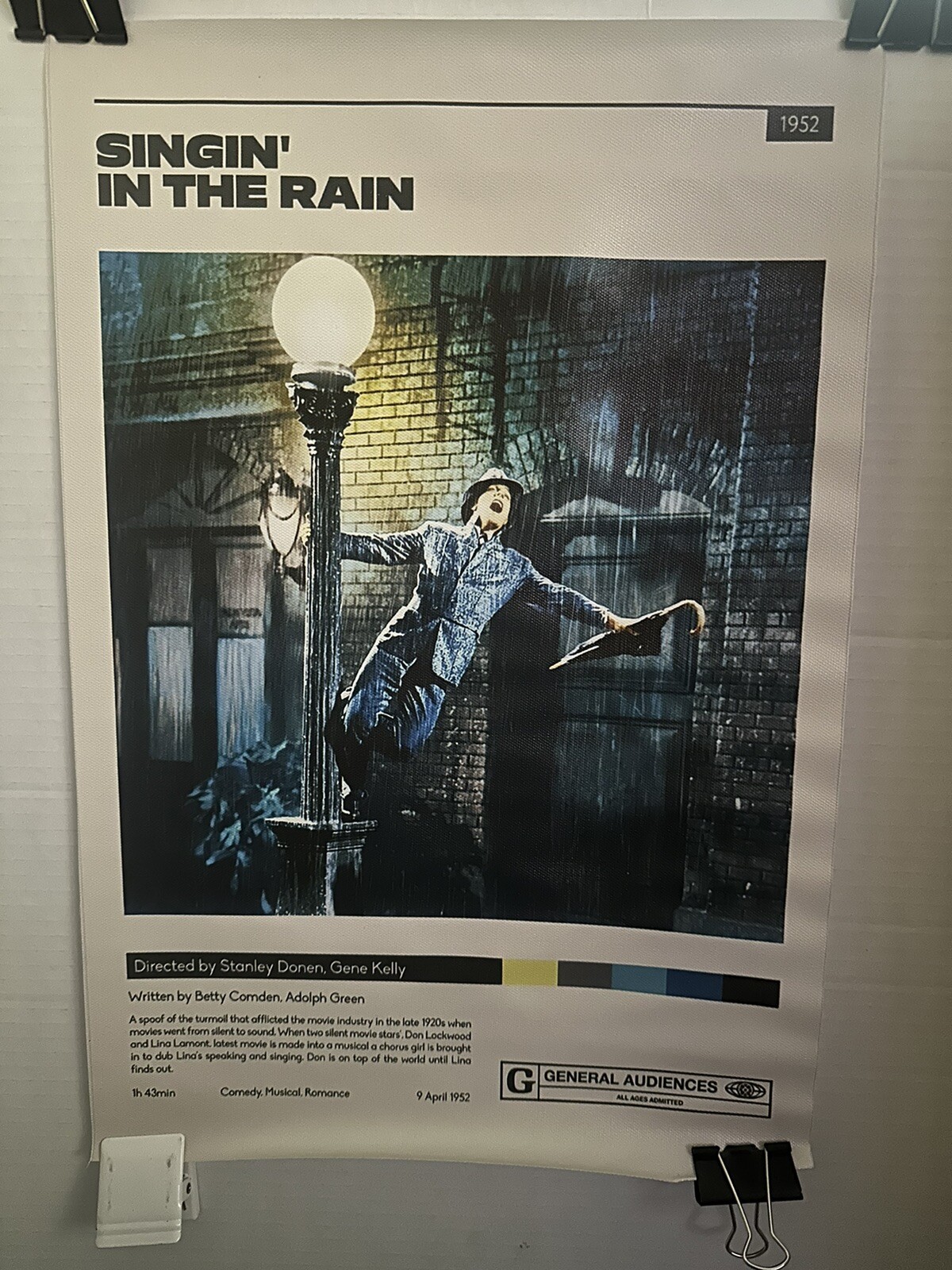 Singing In The Rain Movie Canvas Poster 12×18” UNFRAMED