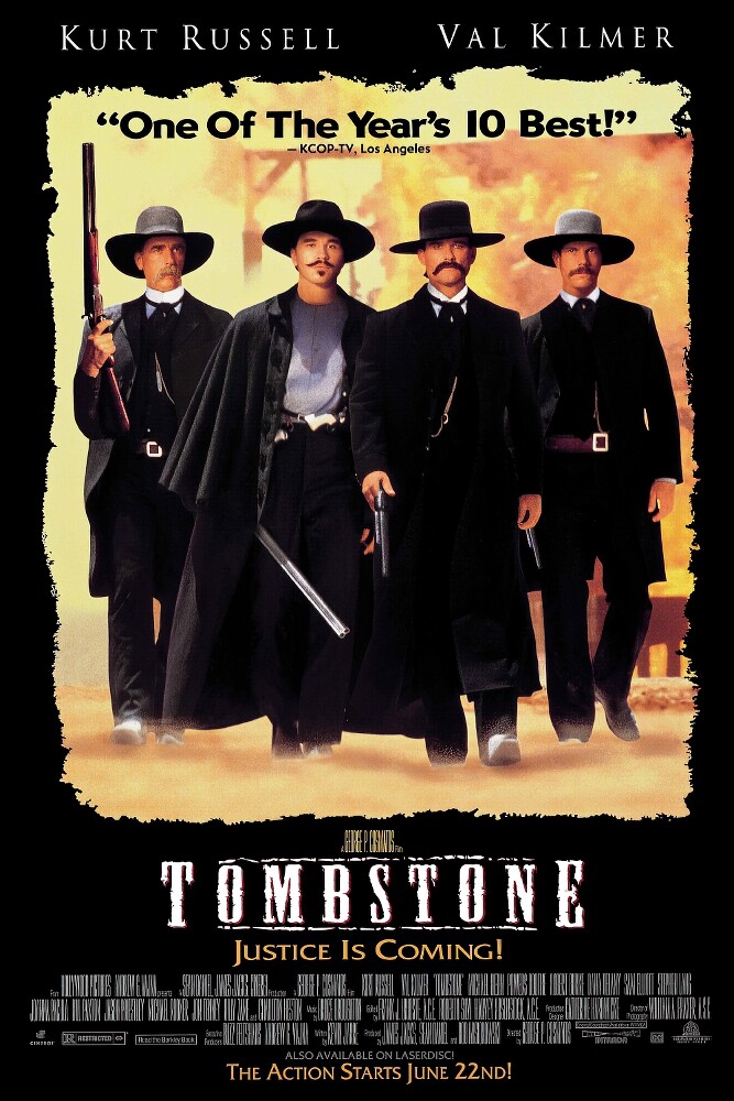 Tombstone – Movie Poster (Regular Style – Black Version) (Size: 24&Prime; X 36&Prime;)