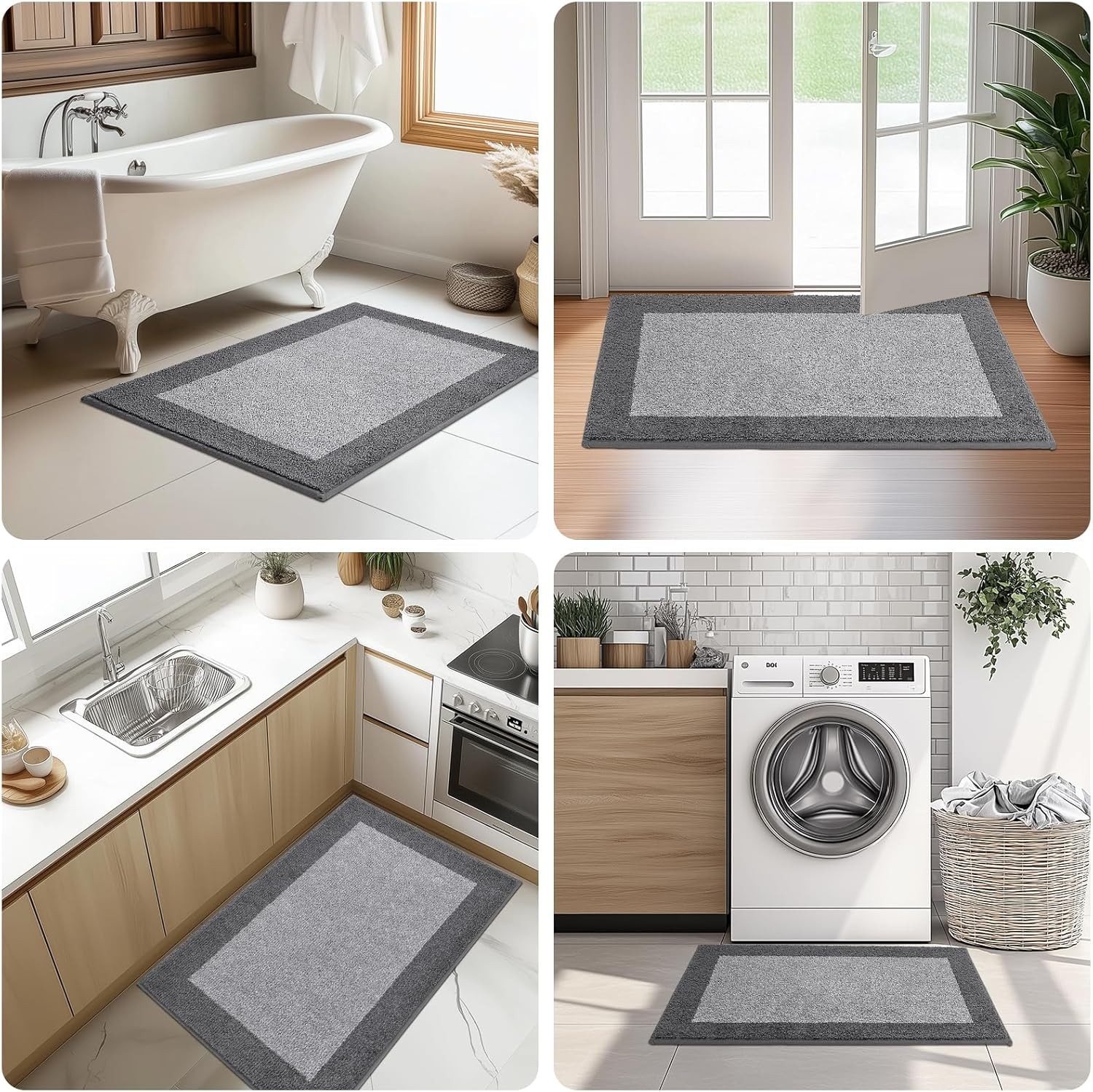 Machine Washable Kitchen Rug 24&Prime; x 84&Prime;, Non Slip Kitchen Mat for Floor,