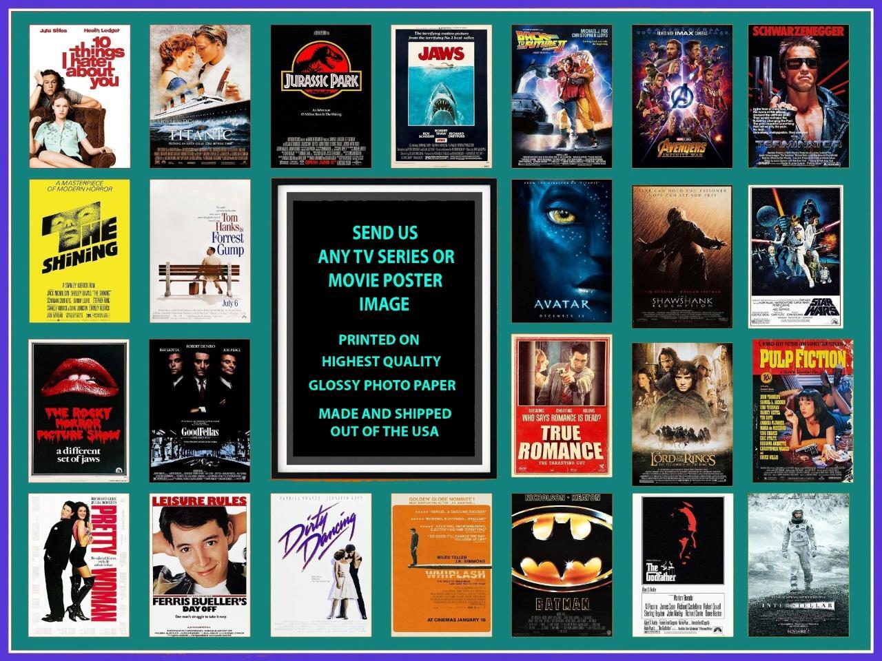 Movie Poster Request ANY Movie or TV Series Custom Quality Glossy Photo Print