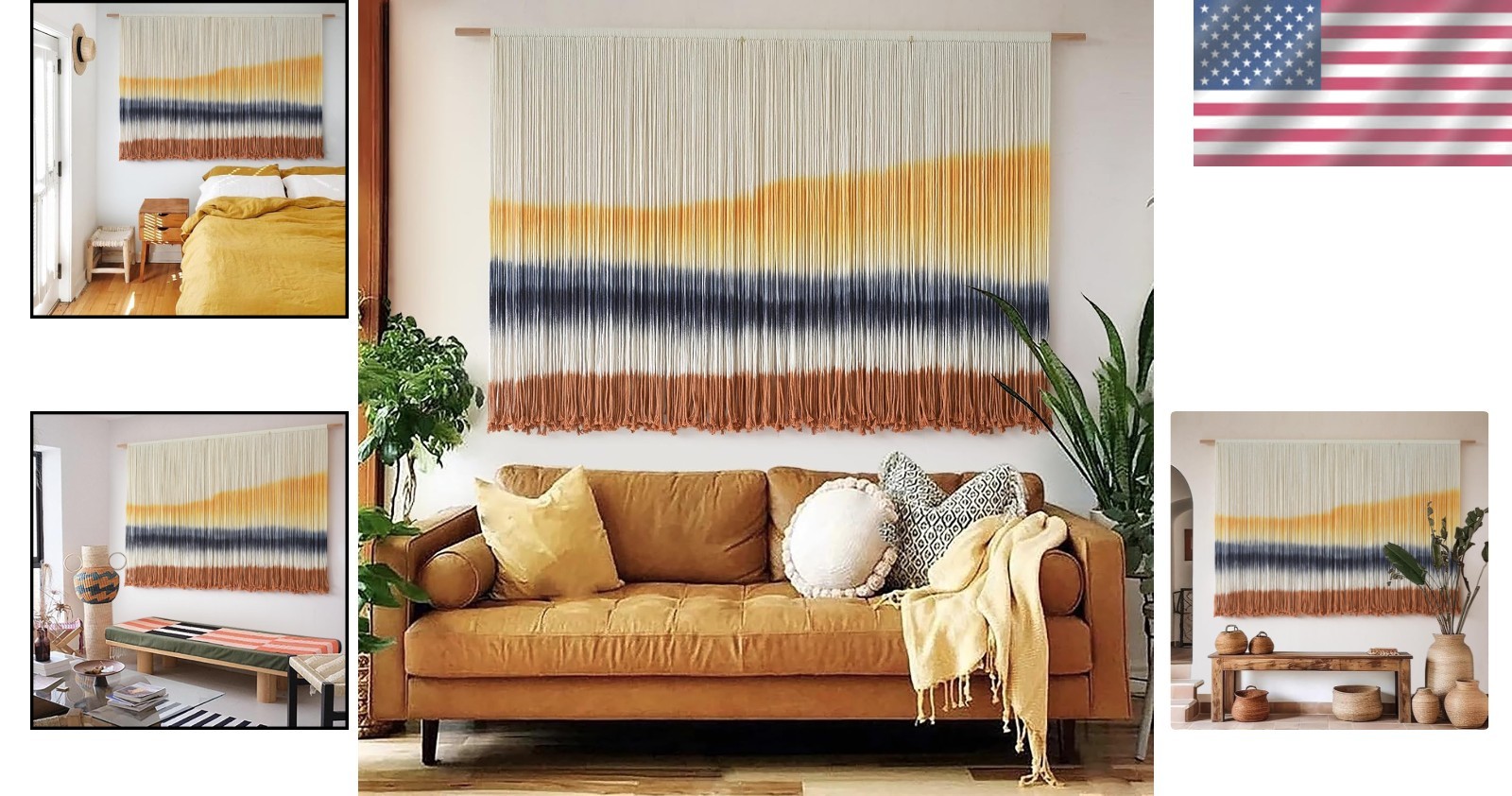 Boho Coastal Tapestry Decor 57&Prime; x 35&Prime;