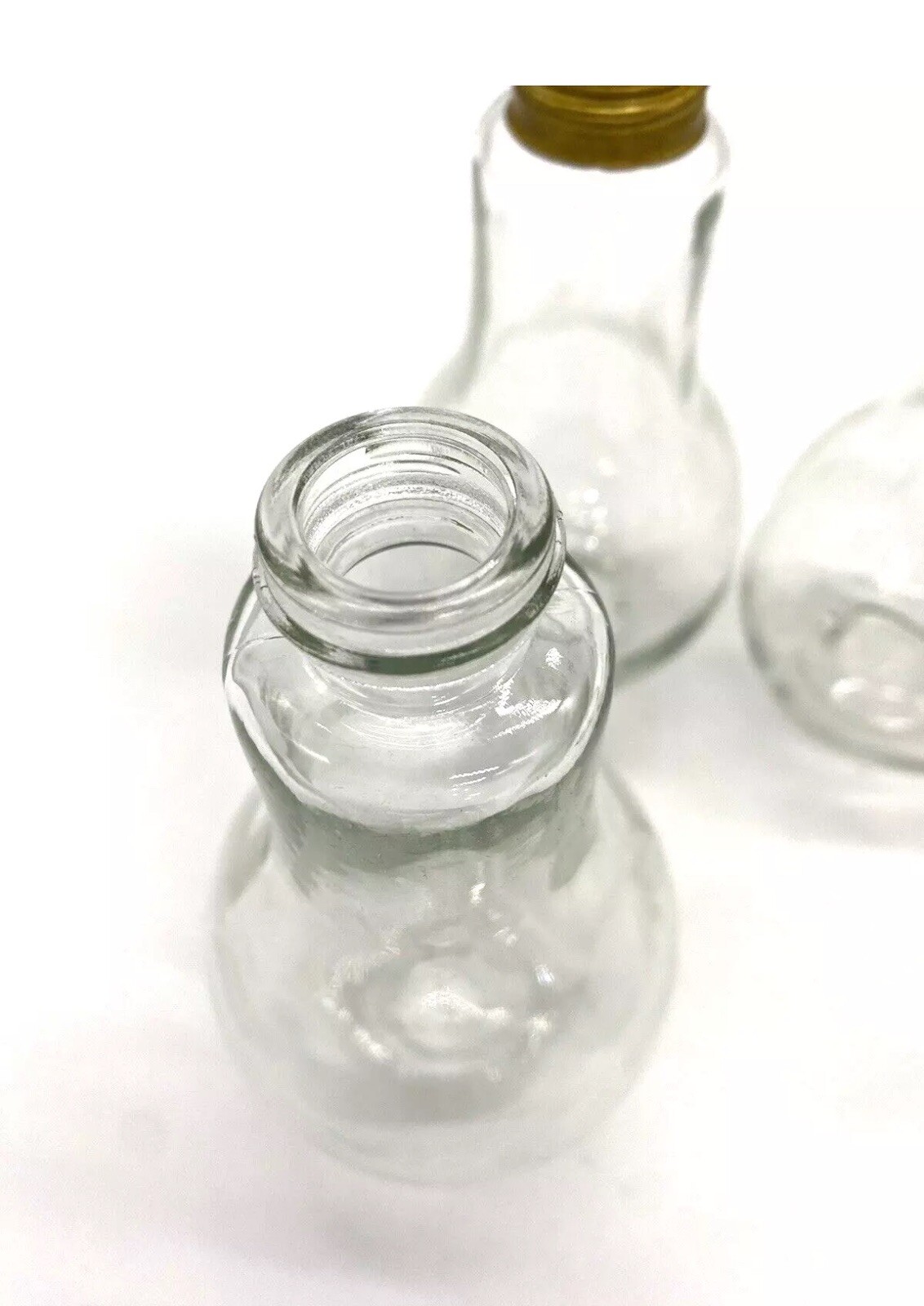 Clear Glass Light Bulb Shaped Bottle Set of 4, 5 1/2&Prime; H, Craft Jar