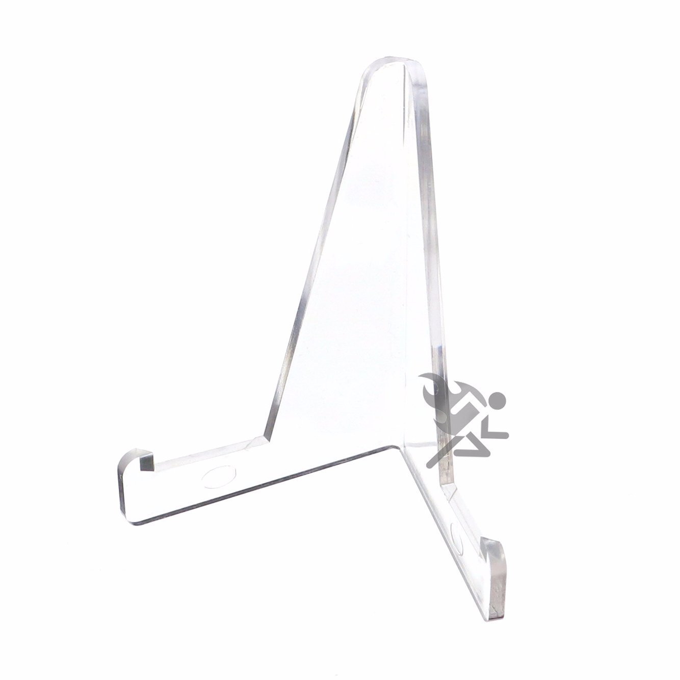 3-3/8&Prime; Clear Acrylic Display Stand Easels with 3/4&Prime; Shelf Qty: 12