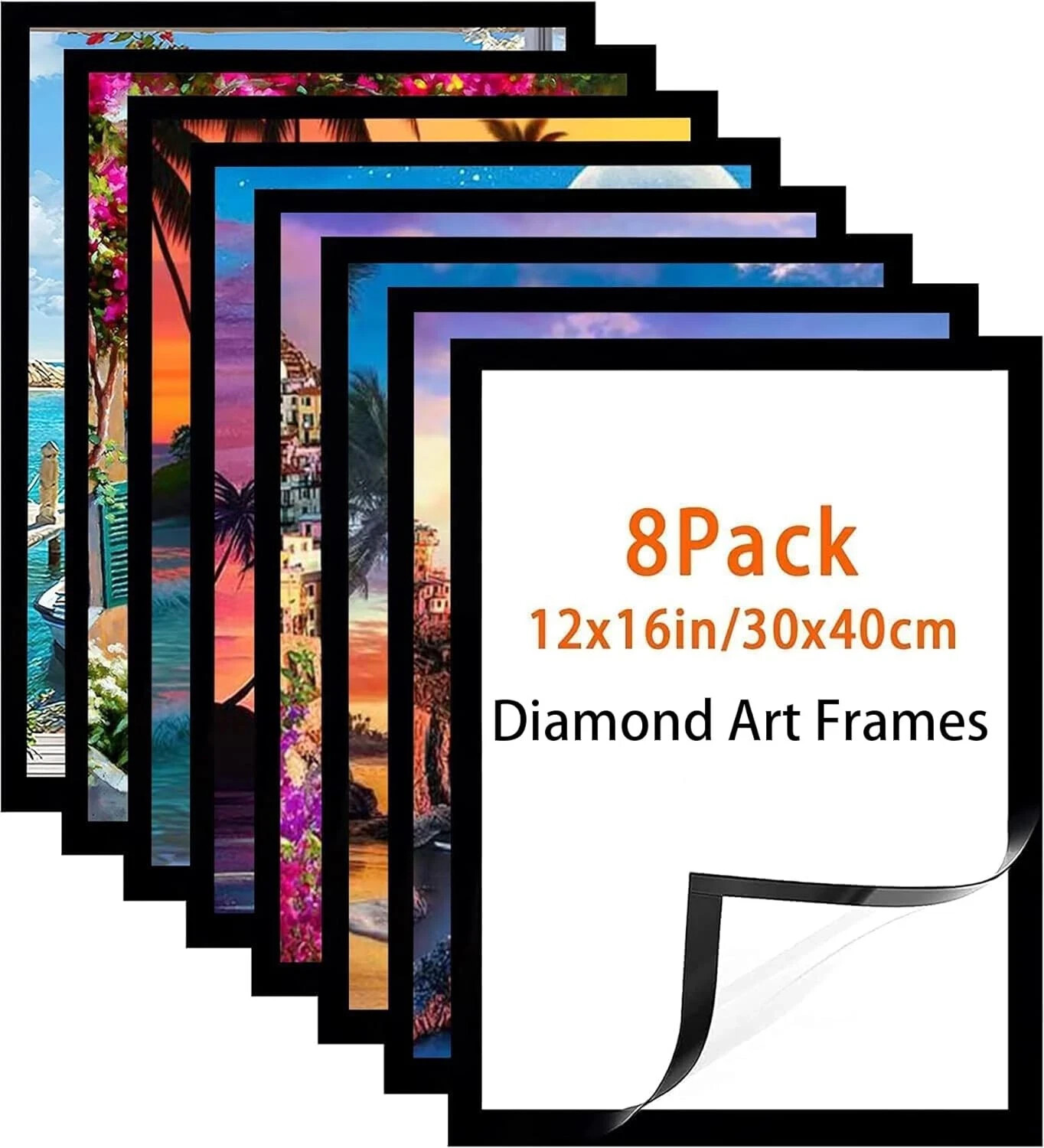 Diamond Art Frame 12×16 Inch – Frames 30×40 cm Painting Black