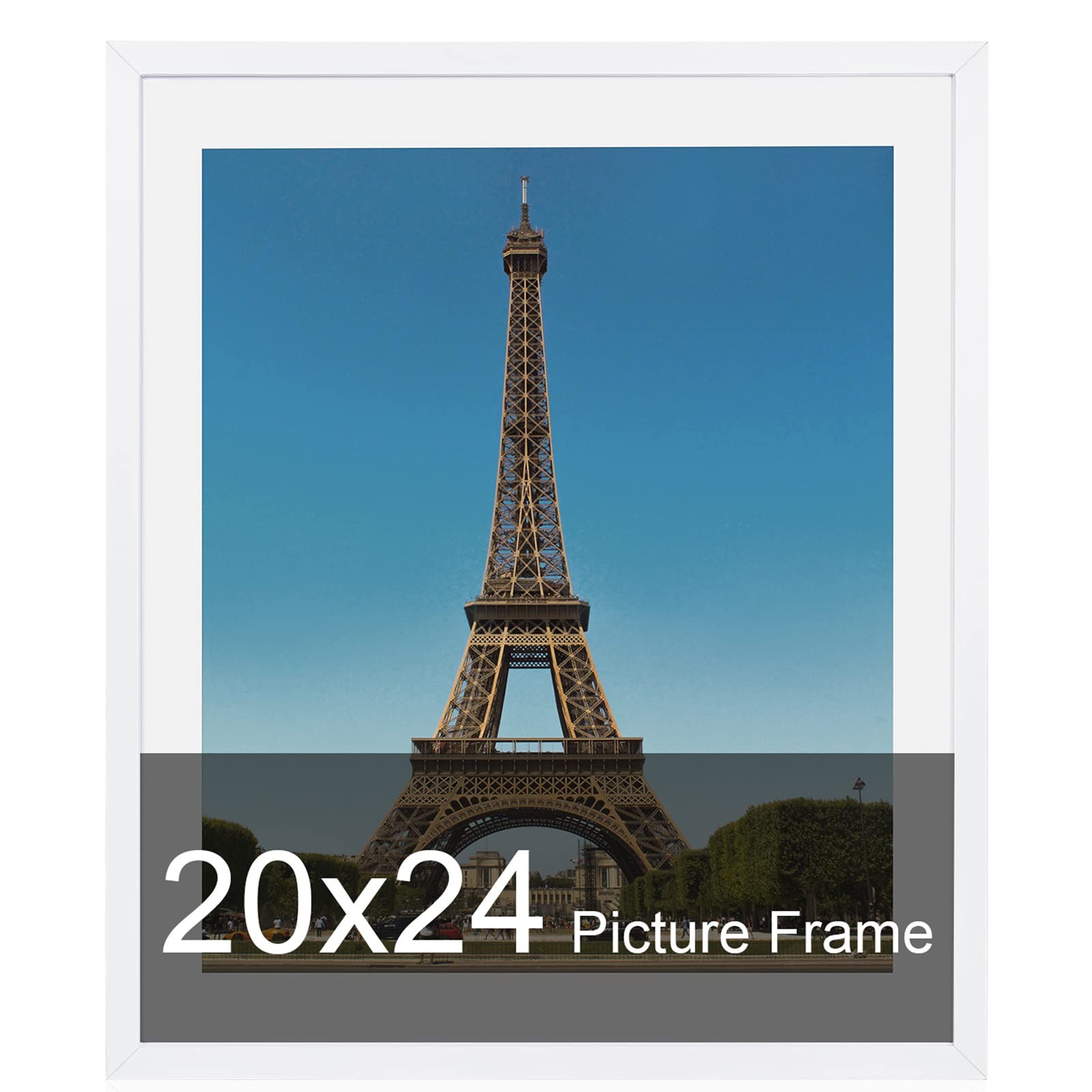 20×24 Frame, 20×24 Picture Frame Matted to 16×20, Solid Wood Poster Frame-Hor…