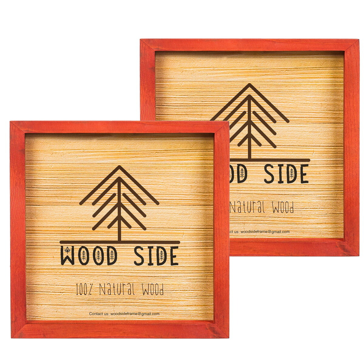 Rustic Colorful Wooden Picture Frames – Natural Solid Wood with Thick Borders