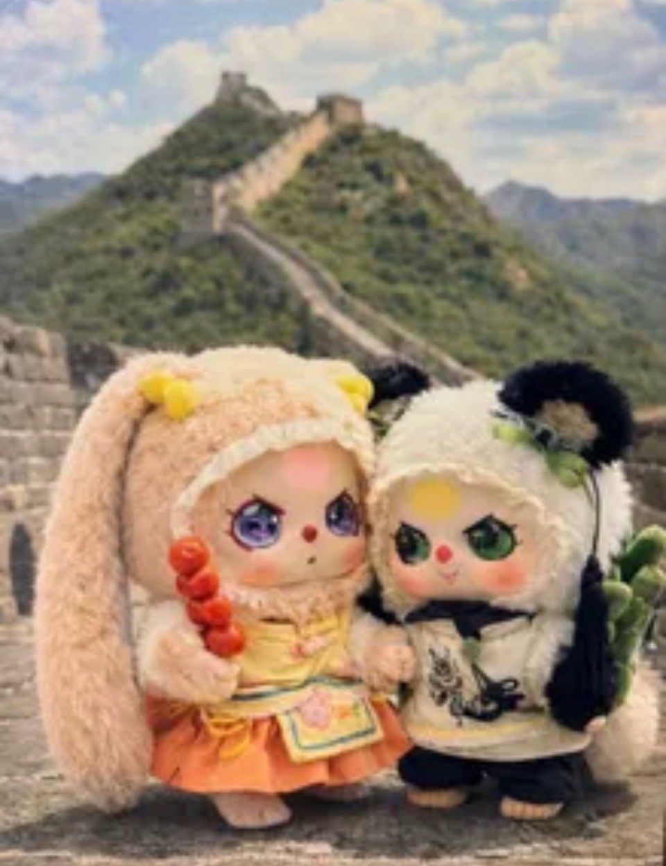 Baby Three 400% Beijing Great Wall Canvas Art 12×18 Kawaii Wall Decor
