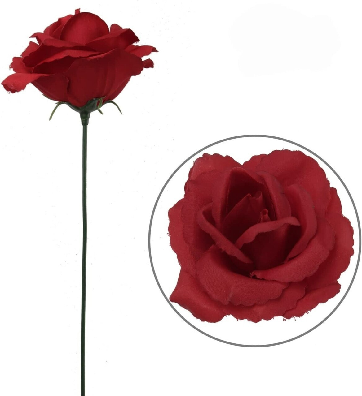 Artificial Rose Picks, 8&Prime; Long, 3&Prime; Wide, Box of 50, Realistic Silk Roses