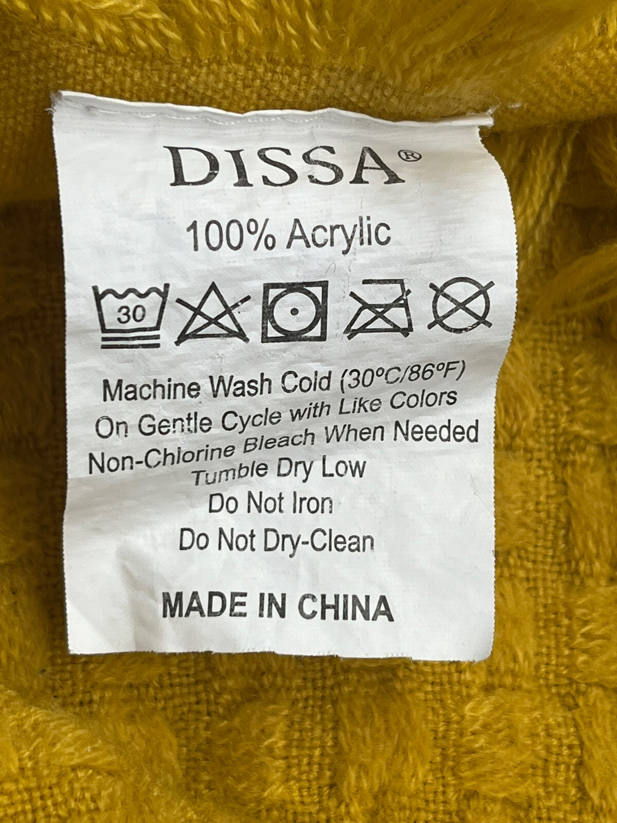 Dissa Knitted Decorative Throw Blanket Mustard Cozy Chunky Knit Home Decor