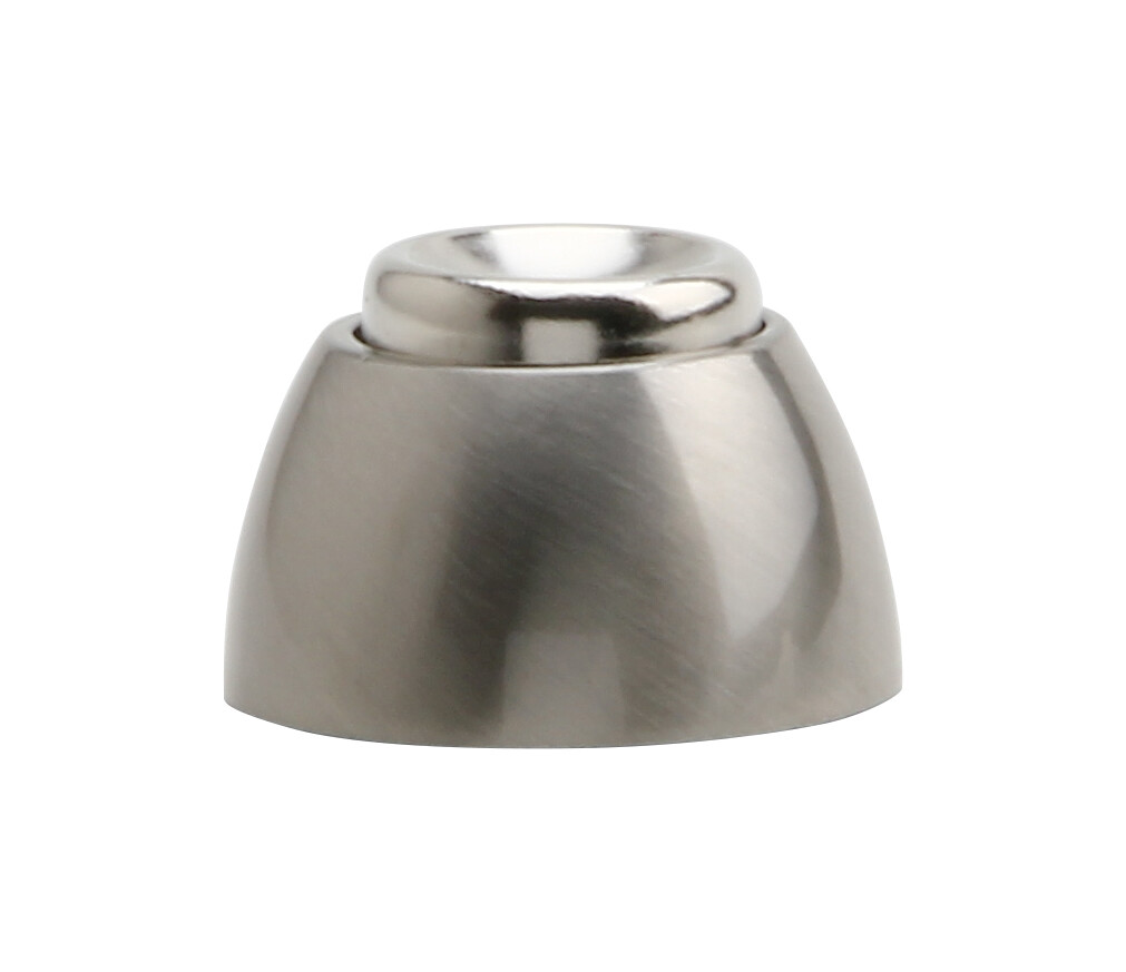 Soft-Catch Magnetic Door Stop in Brushed Satin Nickel, Wall Mount
