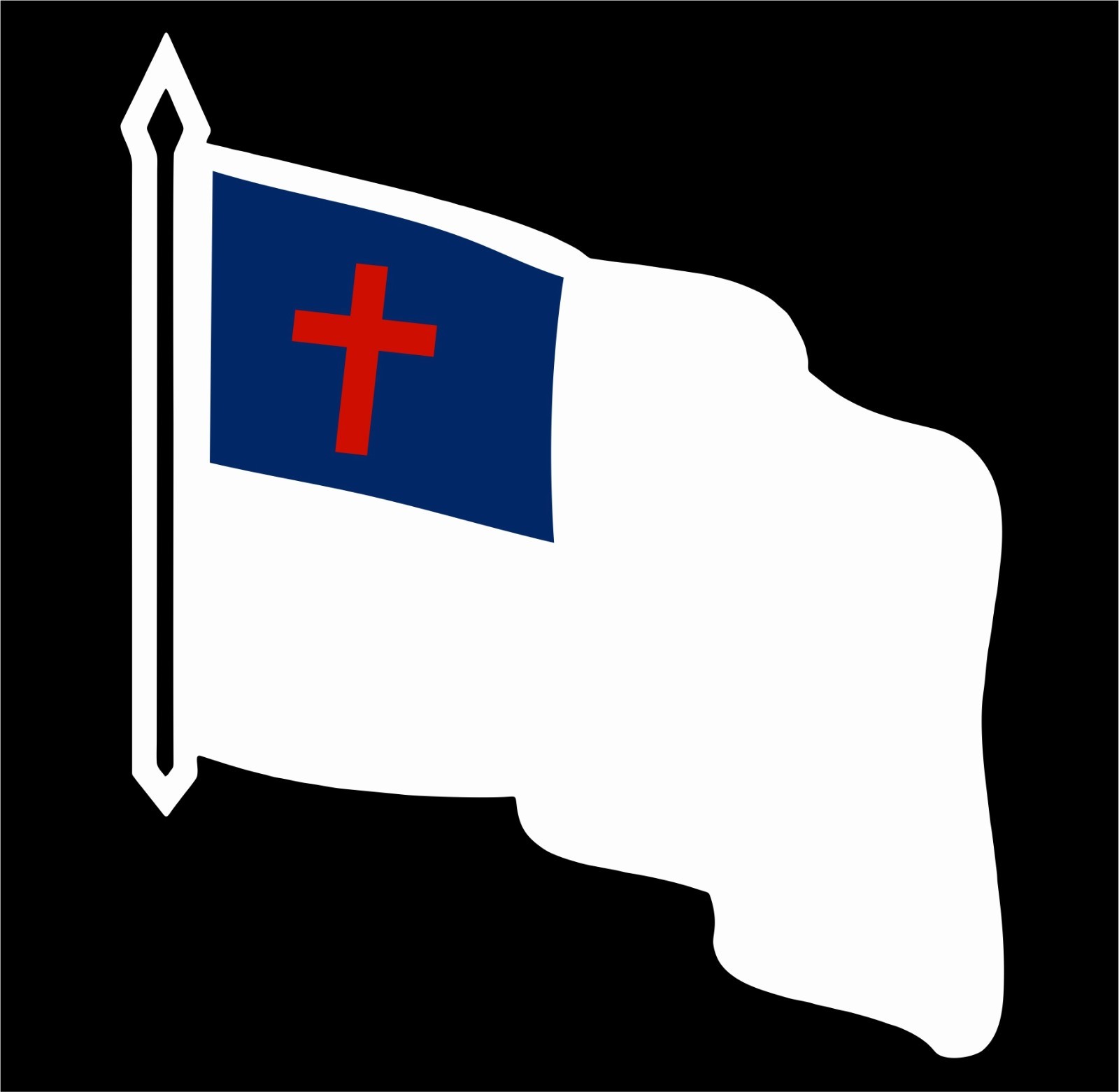 Christian Flag Jesus Christ Cross Car Truck Window Laptop Vinyl Decal Sticker