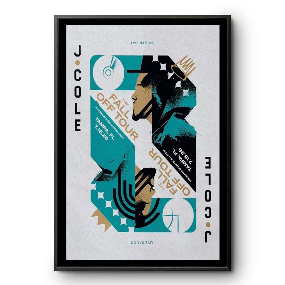 J Cole Tampa FL July 15 2026 Poster The Fall Off Tour Music Concert Art Print