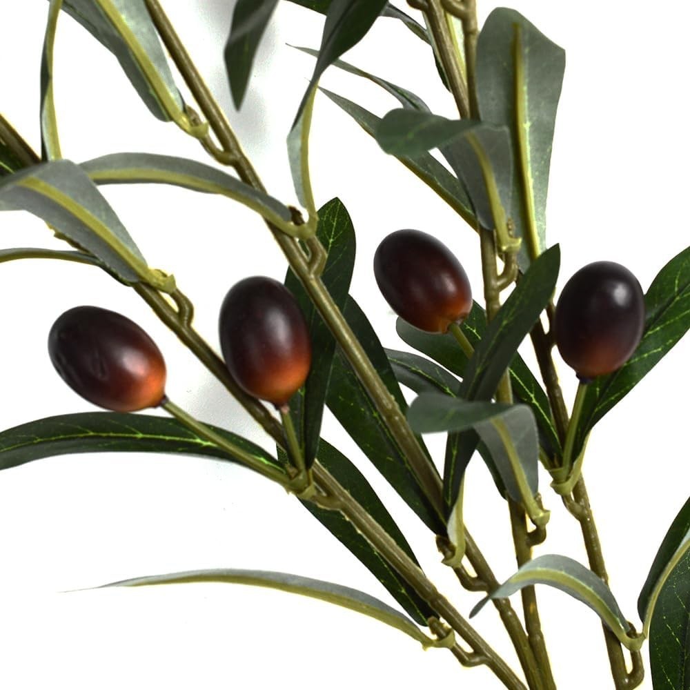 Durable 3-Piece Olive Branch Decoration Stems – Faux Greenery for All Occasions