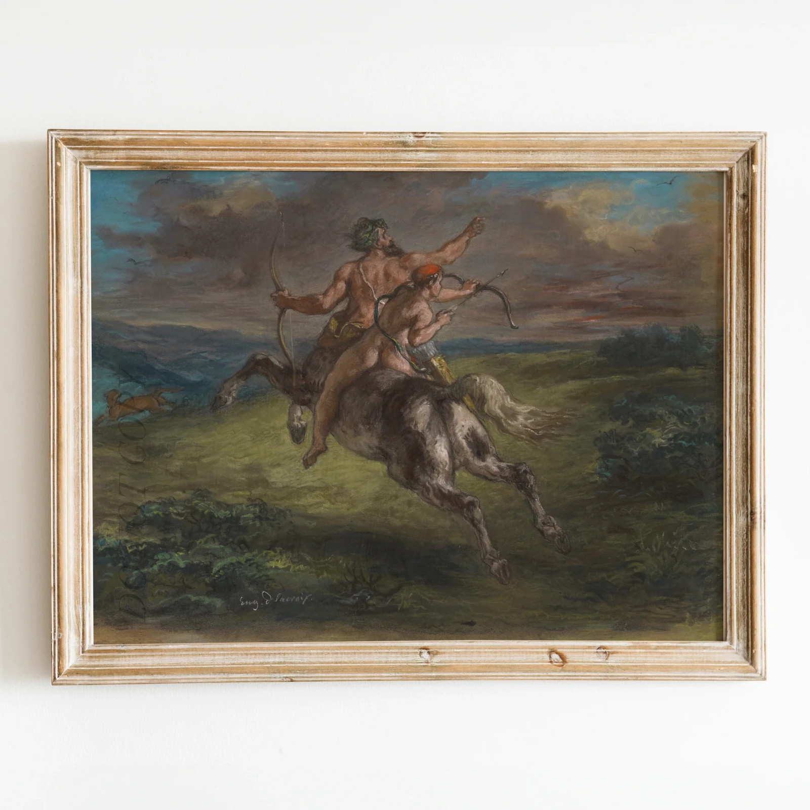 The Education of Achilles (1862) by Eugène Delacroix Wall Art Poster Print