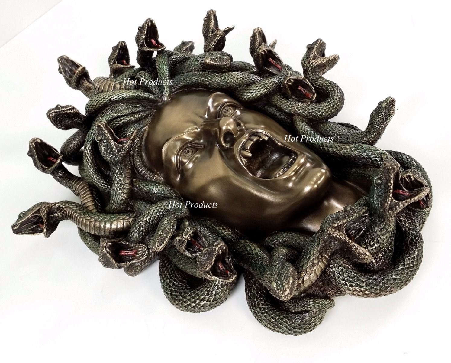 15&Prime; Medusa Head of Snakes Gothic Wall Decor Plaque Statue Bronze Finish