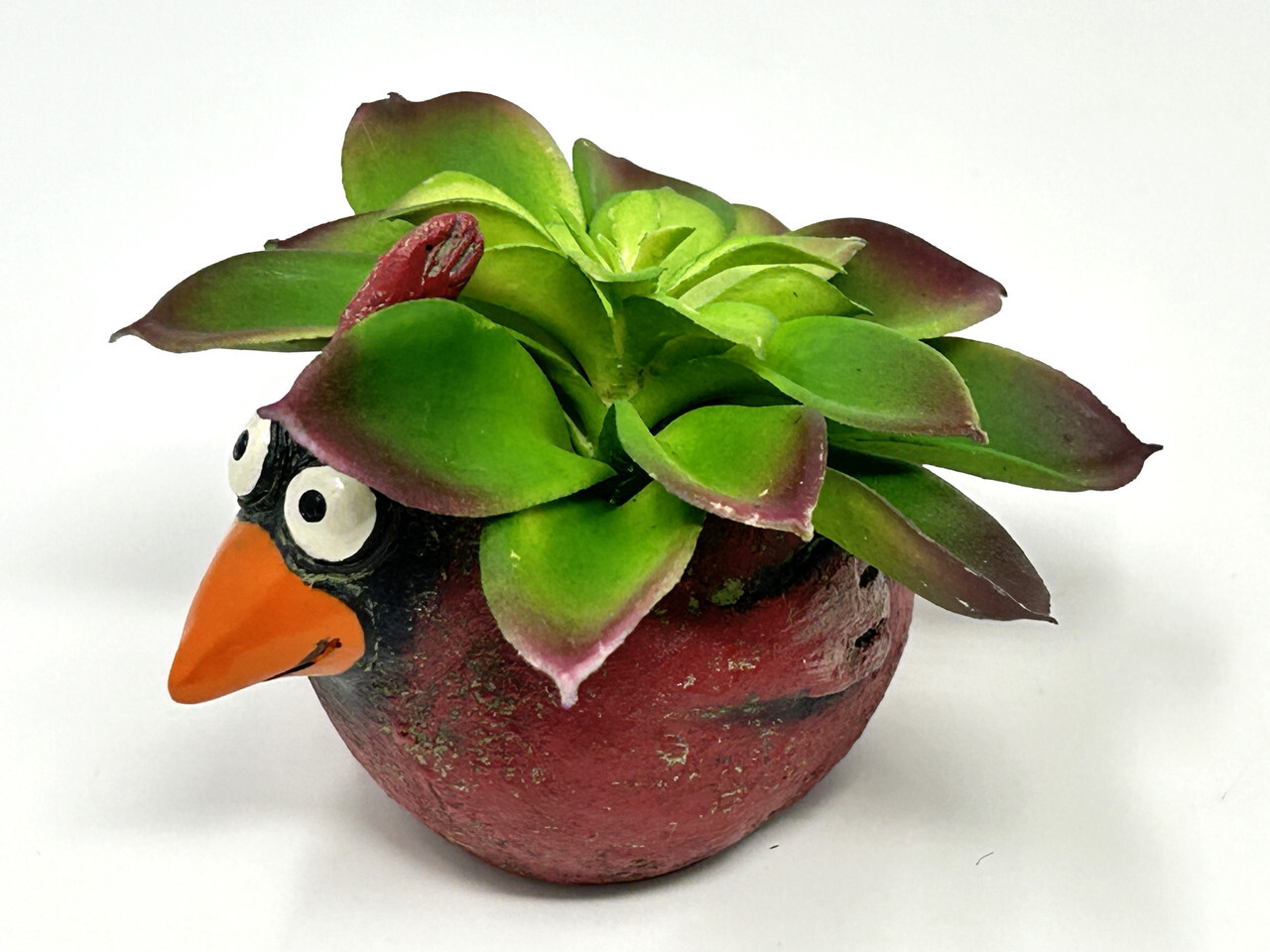 BABY CARDINAL Blob House Mini 2&Prime; pot WITH faux PLANT as shown