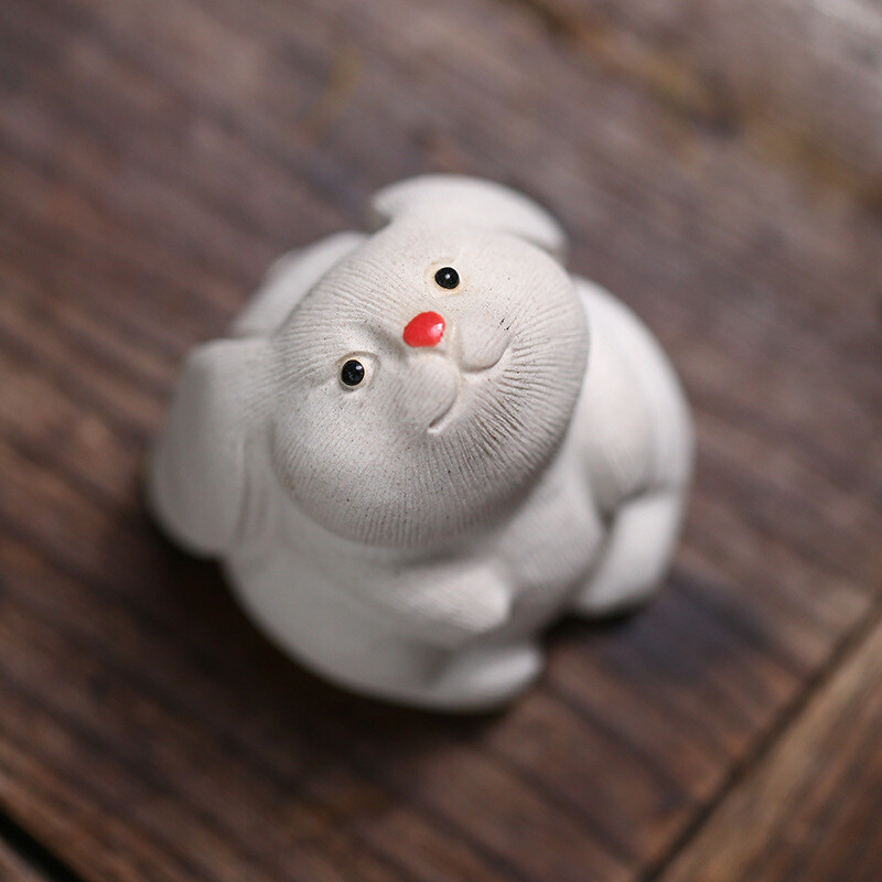 Lovely Rabbit Statue Yixing Zisha Duan Clay Tea Pet Creative Ornament Tea Play
