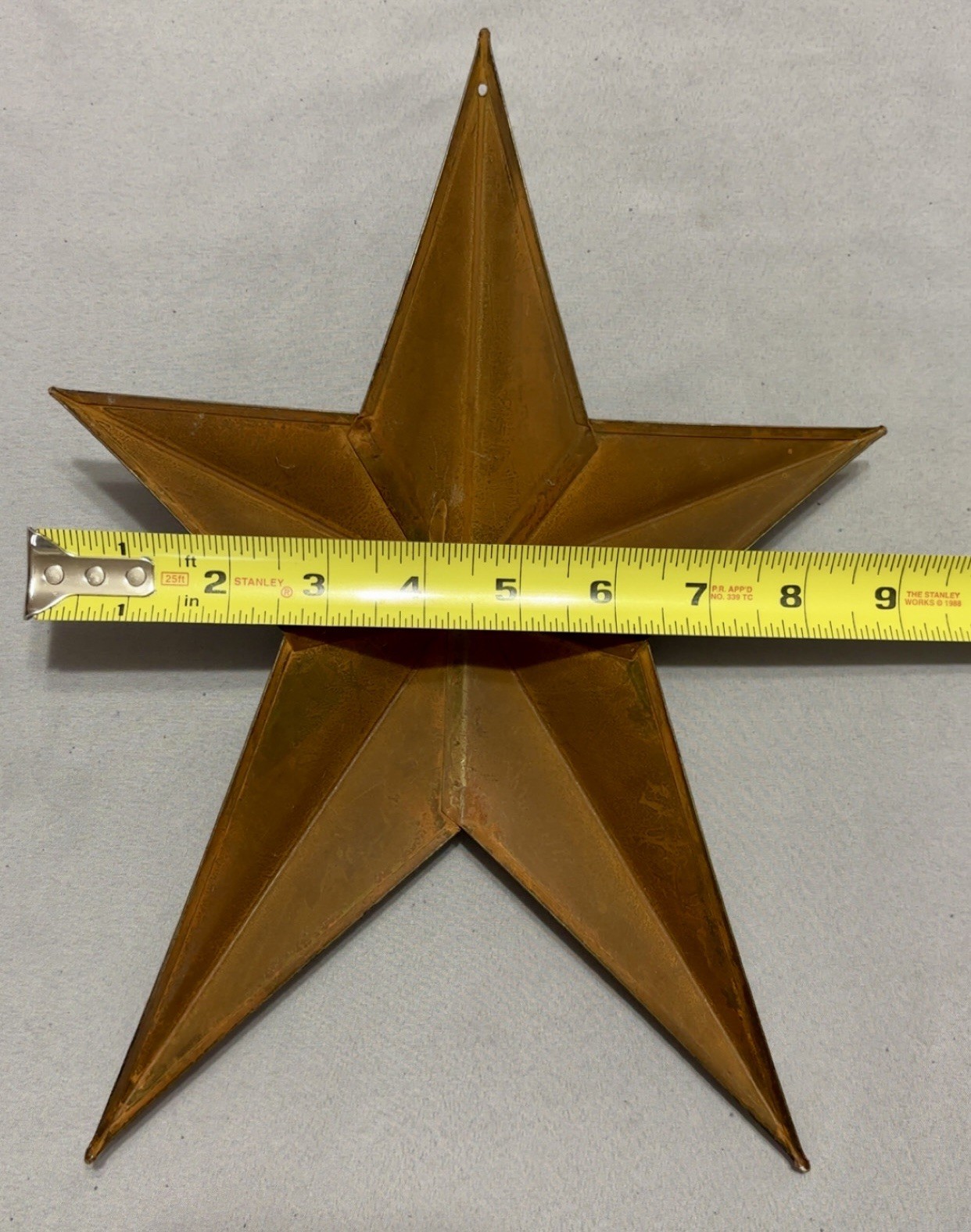 Rust and Black Metal Whimsical Barn Star 12” Primitive Decor Farm Country