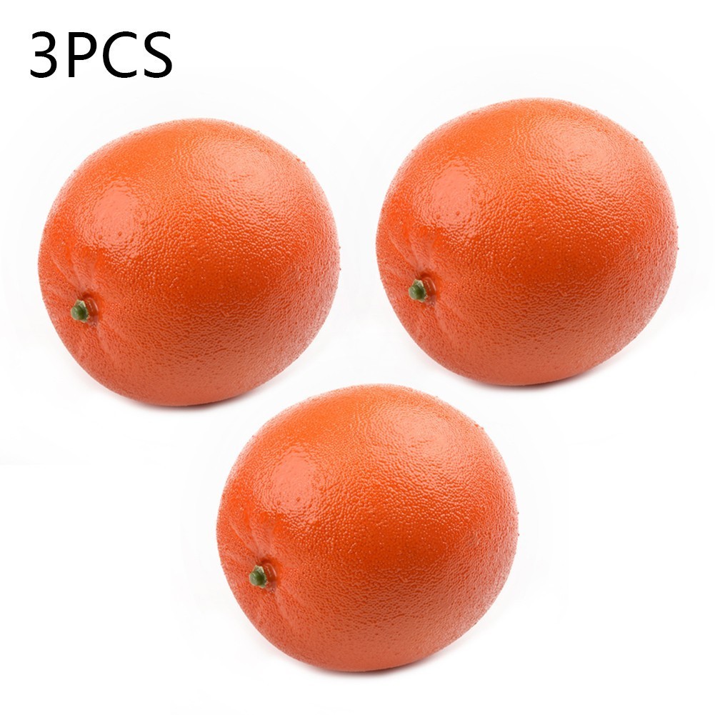 3pcs 8cm Artificial Fake Simulated Oranges Fruit Model Home Party Decoration