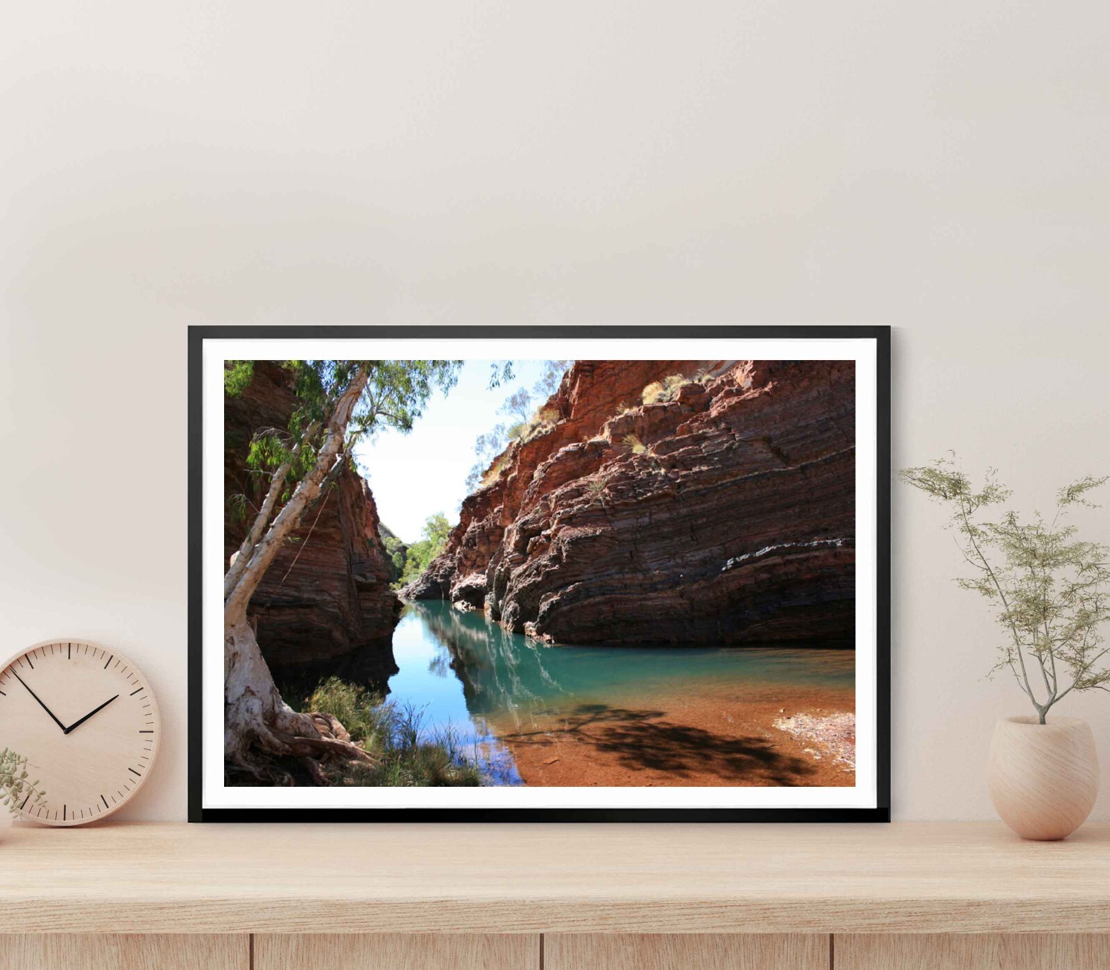 Billabong in Hamersley Gorge, Australia Poster Premium Quality Choose your Size
