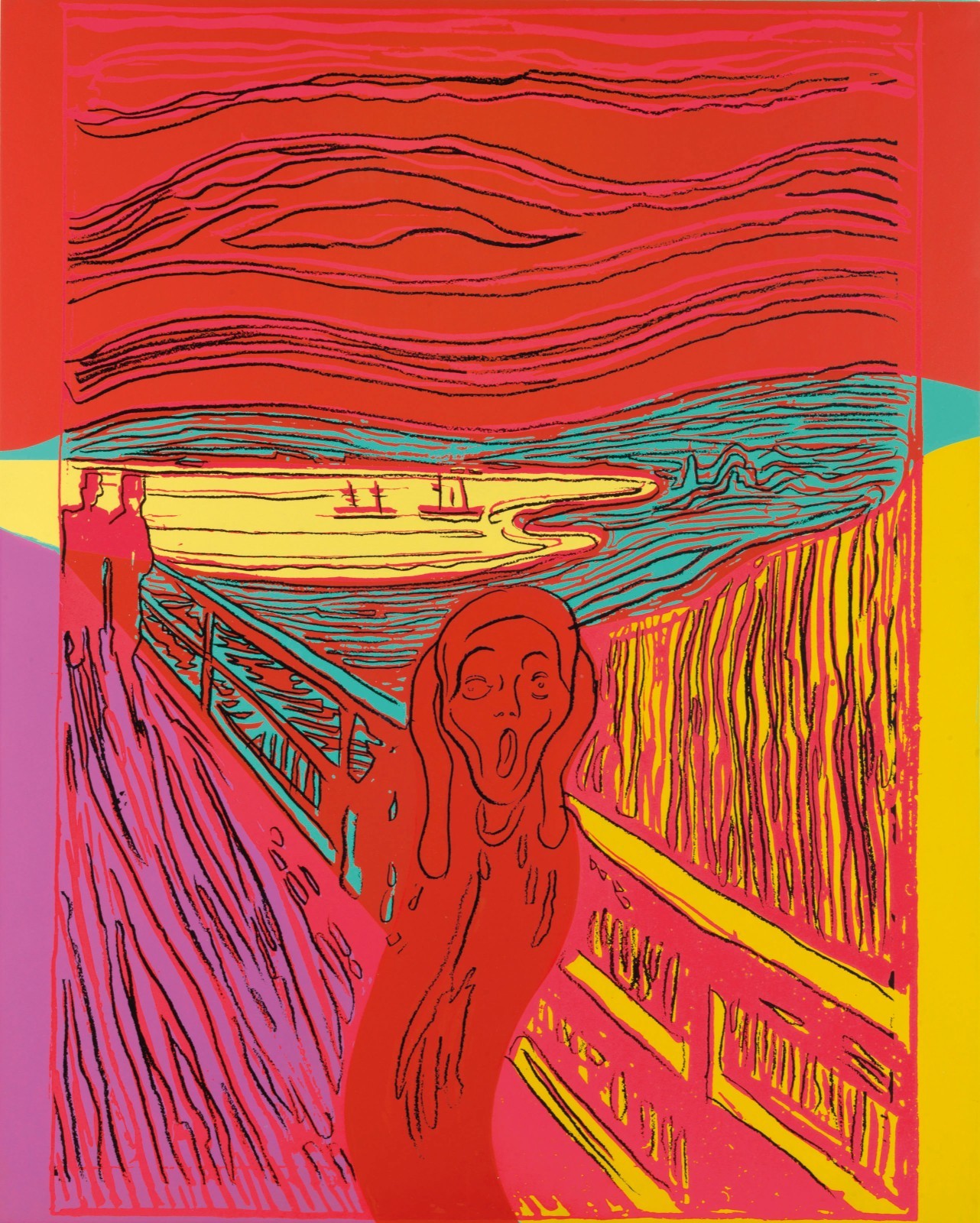 ANDY WARHOL Pop Art Poster or Rolled Canvas Print « The Scream (After Munch) #2