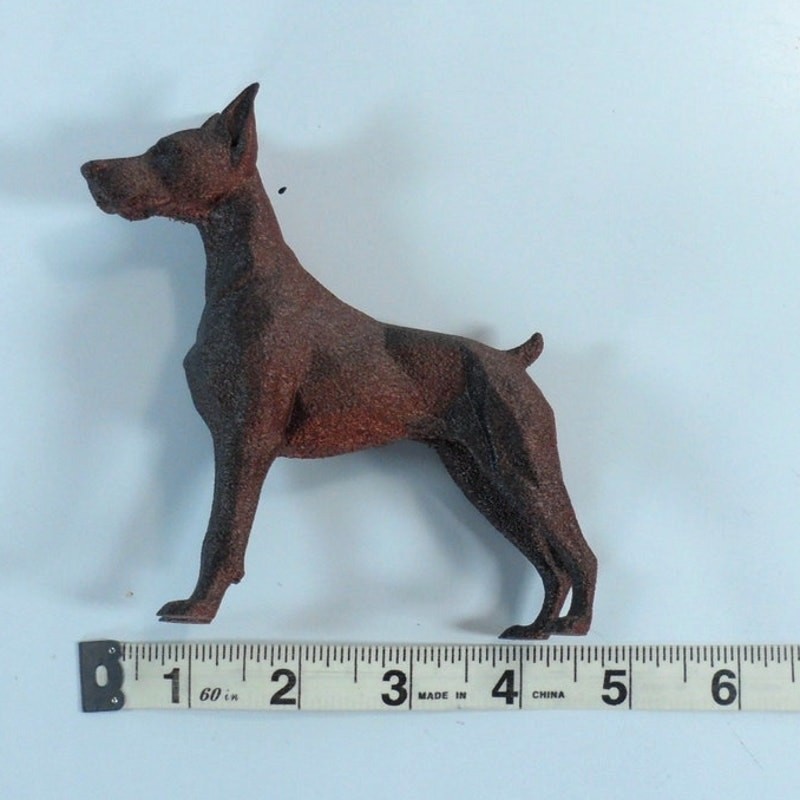 Doberman Pinscher 3D Print Mini Size Dog Cute Canine Pet Animal Small Figure