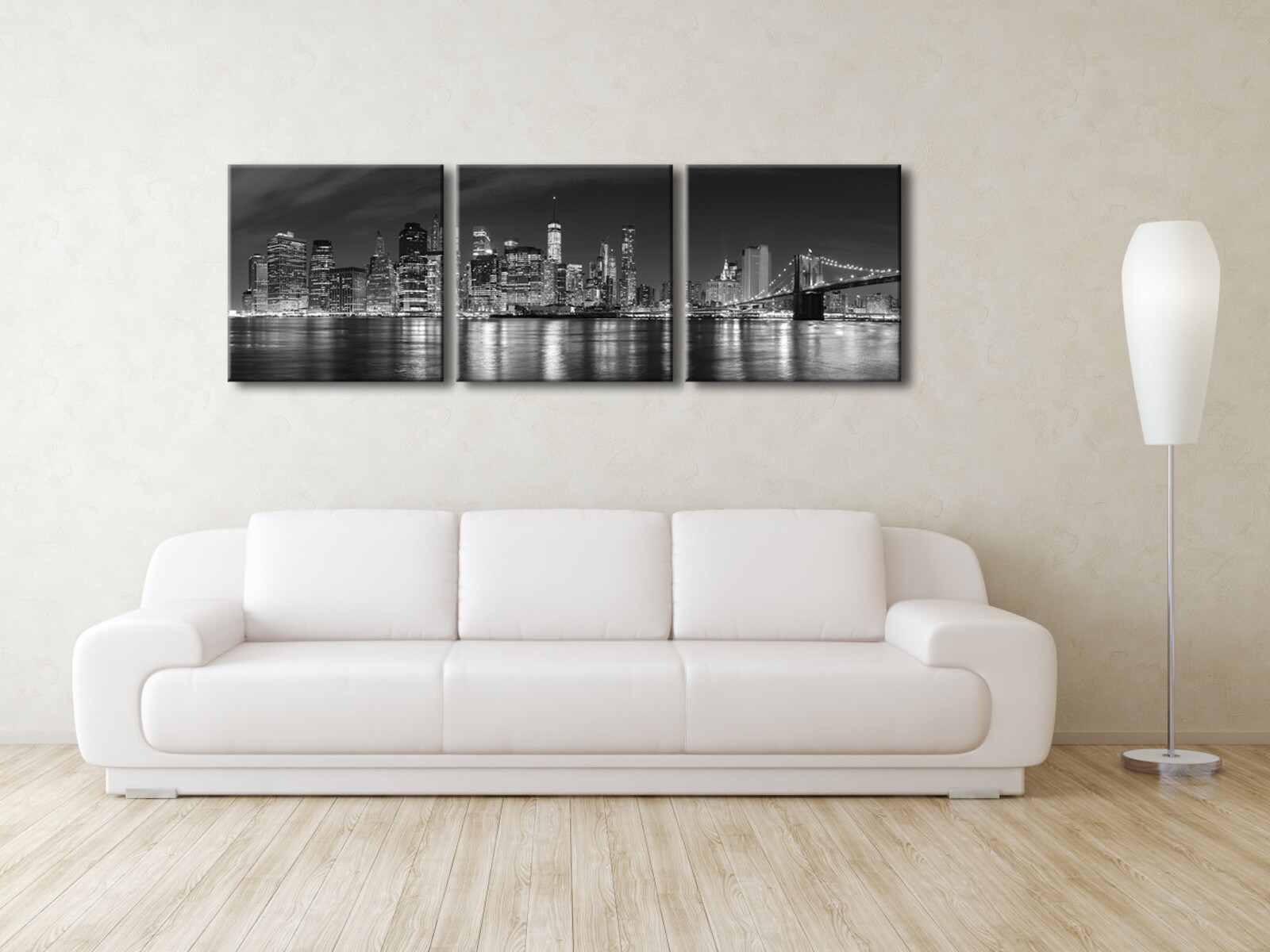 Canvas Print Photo Black White New York City Bridge Pictures Posters Art Framed