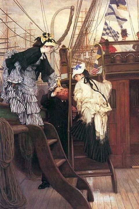 Entry to the yacht James Tissot Poster Print