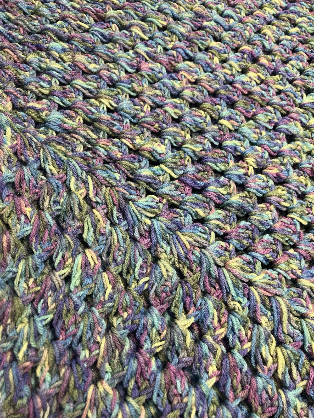 Handmade Crochet Blanket Afghan Throw Multicolor Pastel 42×42 Lap Blanket