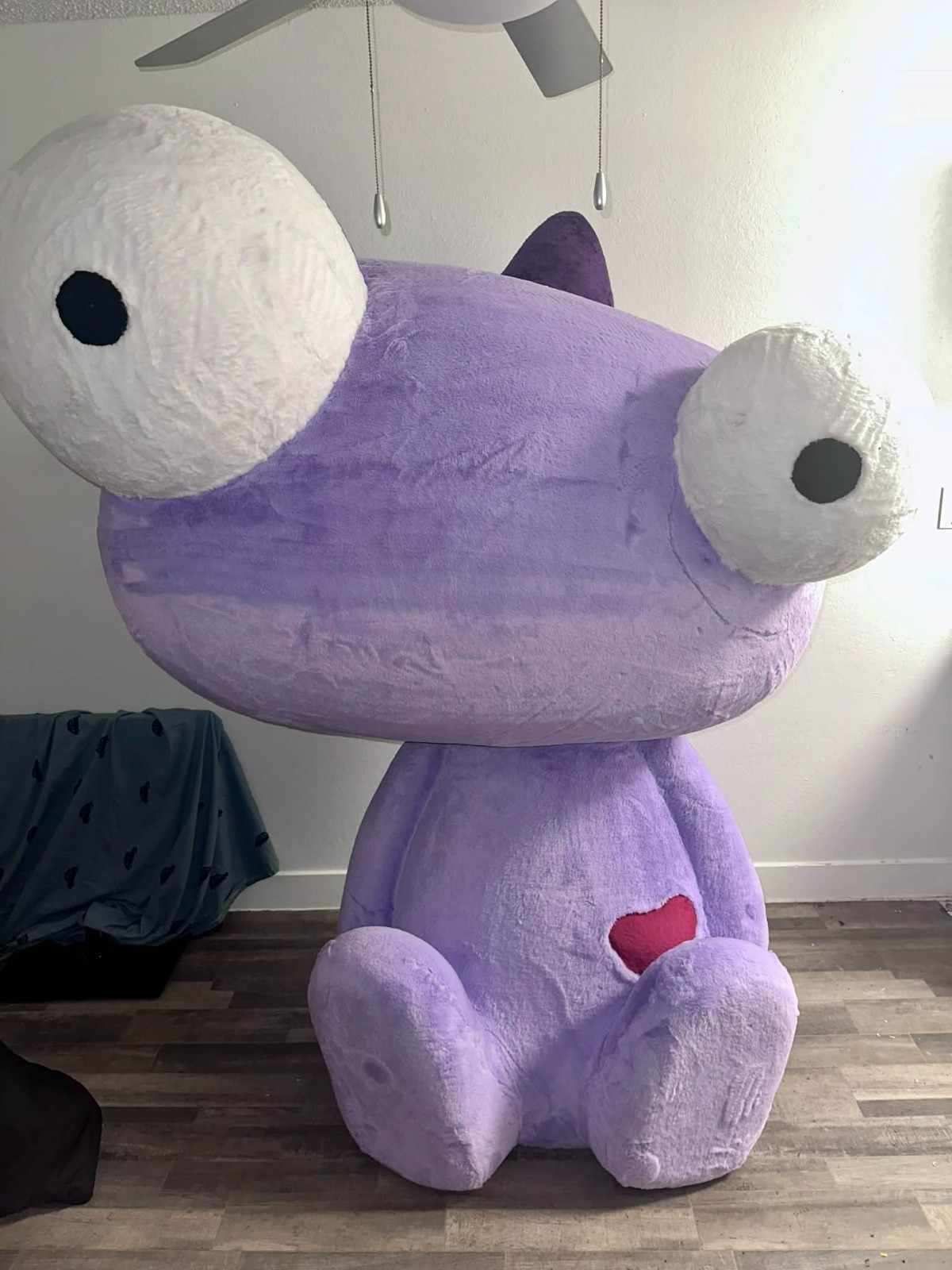 Bear Art Decoration Purple soft but hollow wooden interior 7ft tall width 35in