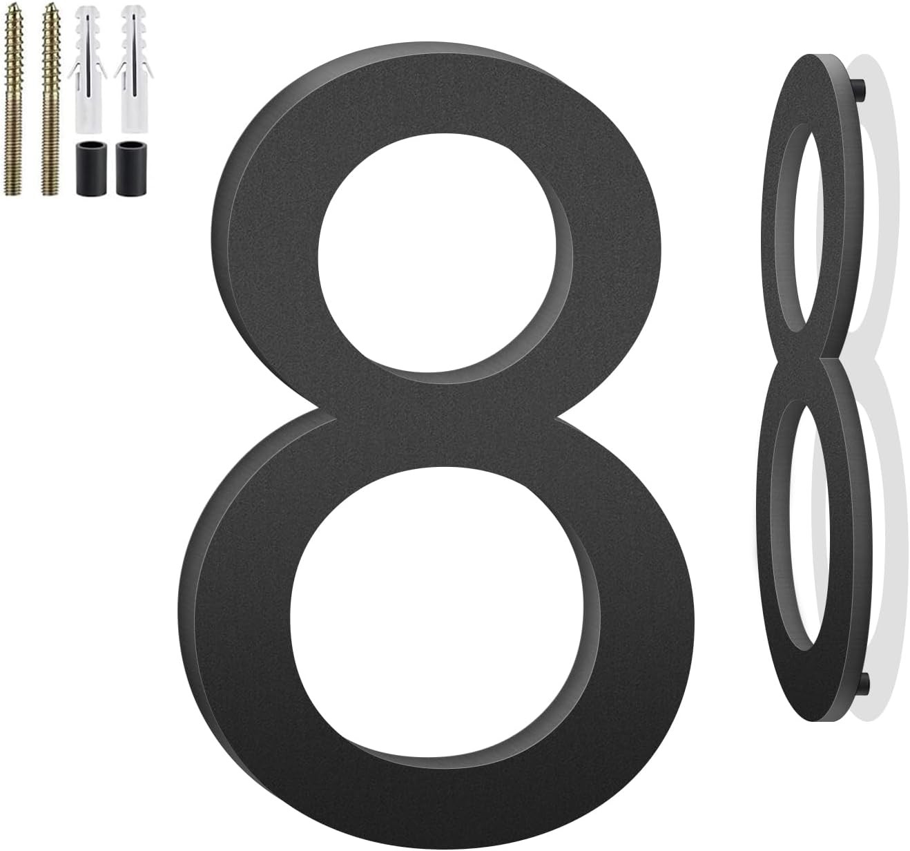5 Inch Floating House Numbers and Metal Letters for Outdoor Signs, House Numb…