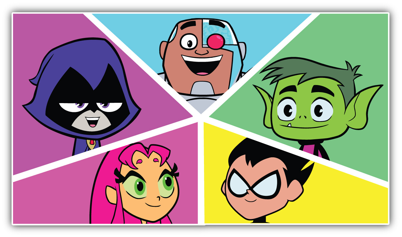 Teen Titans Cartoon Characters Sticker Bumper Decal –  »SIZES »