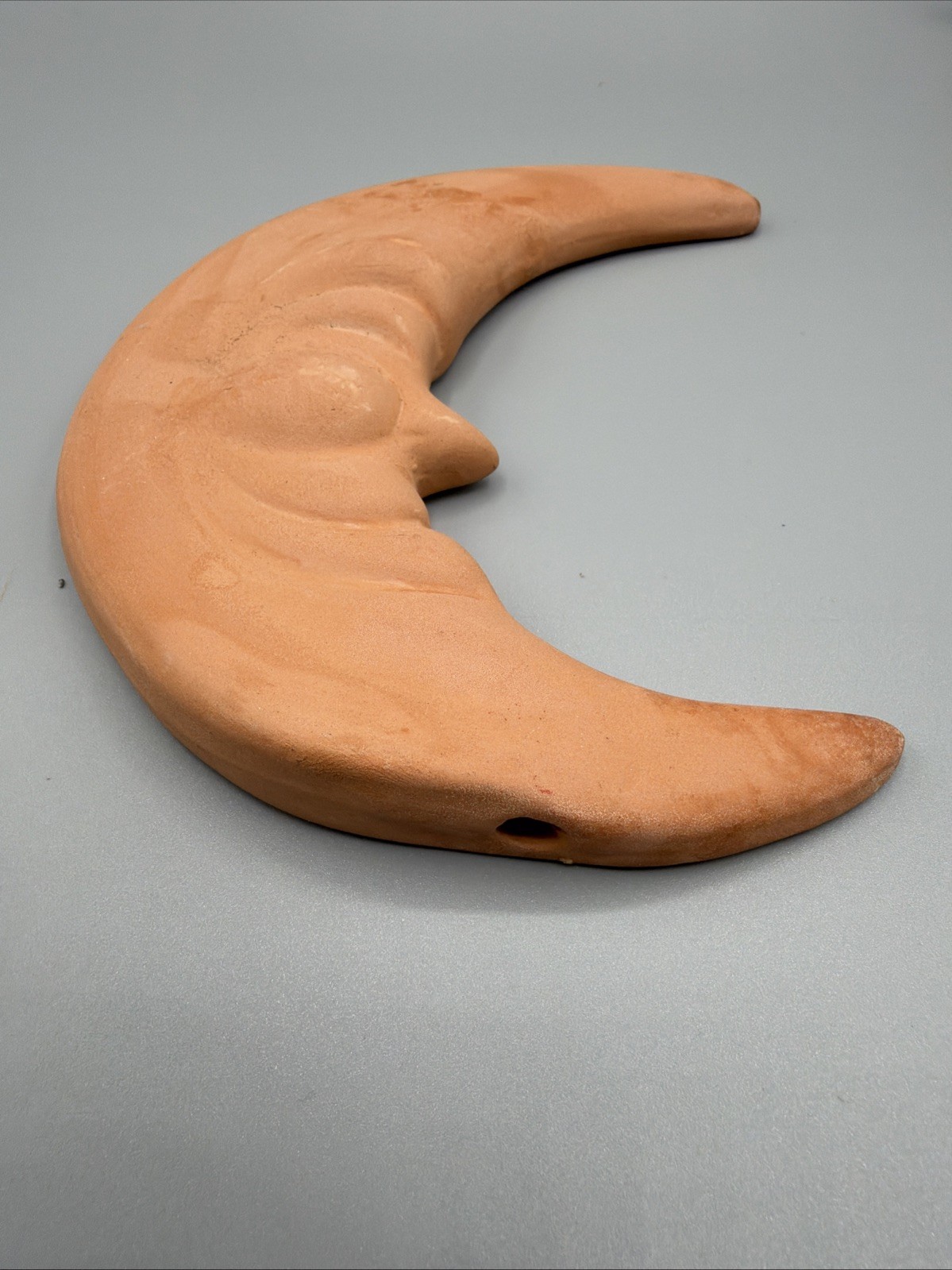 Terracotta Star Moon Face Clay Celestial Wall Art Pottery Astronomy Boho Hippie