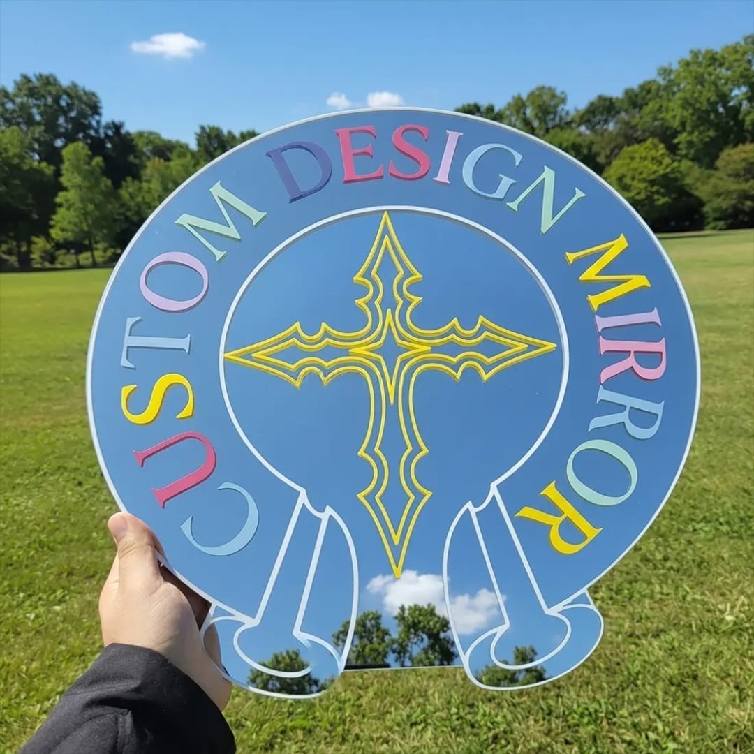 Gothic Cross Style Mirror Durable Fashionable Decorative Wall Mirror.