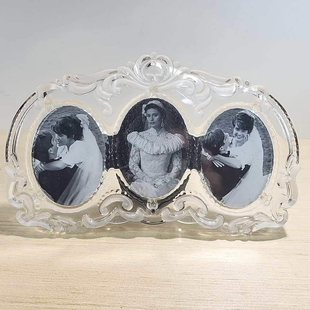 Mikasa Lead Crystal Glass Princess Oval Picture Frame Wedding Home Decor Germany