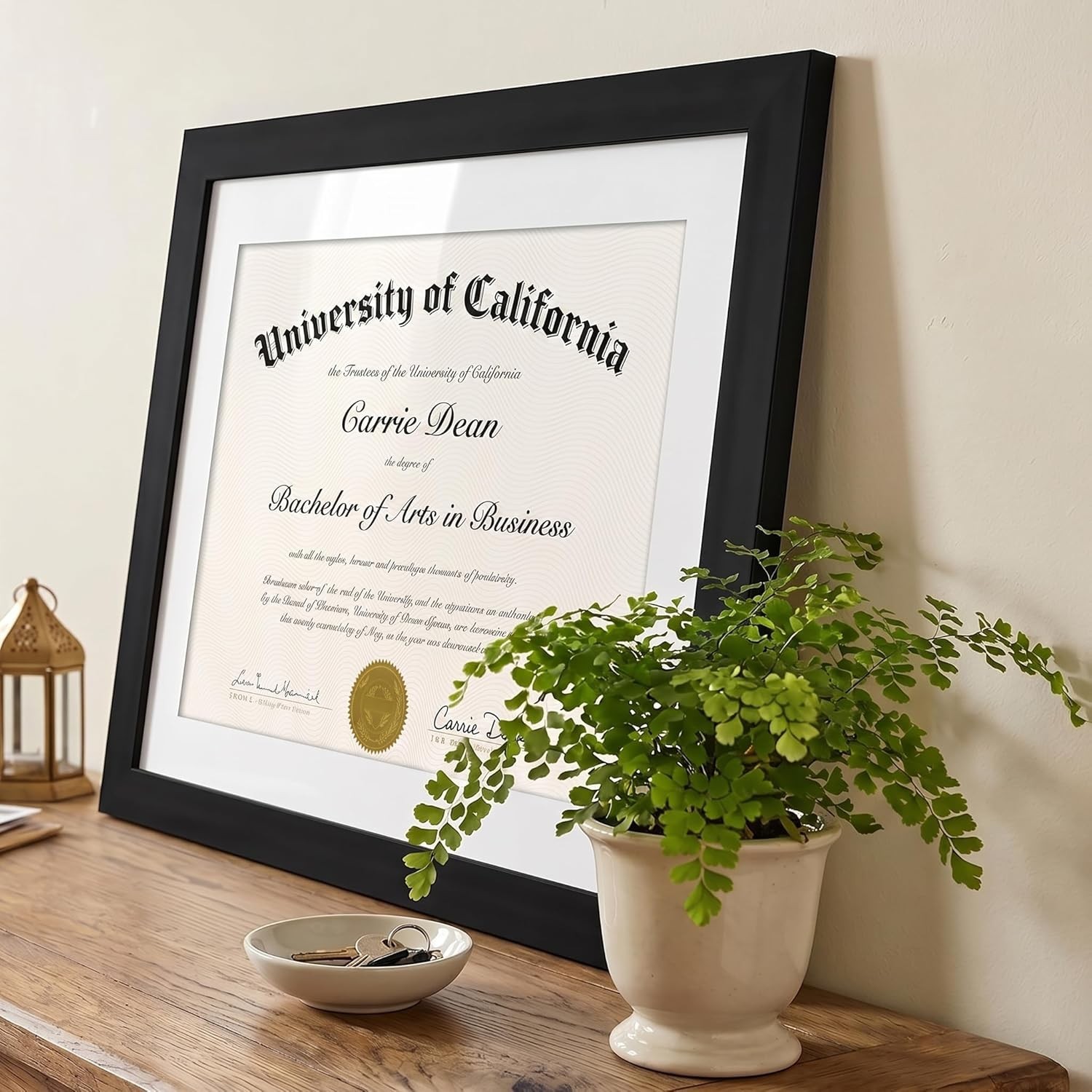 11×14 Diploma Frame with Shatter-Resistant Glass – Use as 8.5×11 Frame with M…