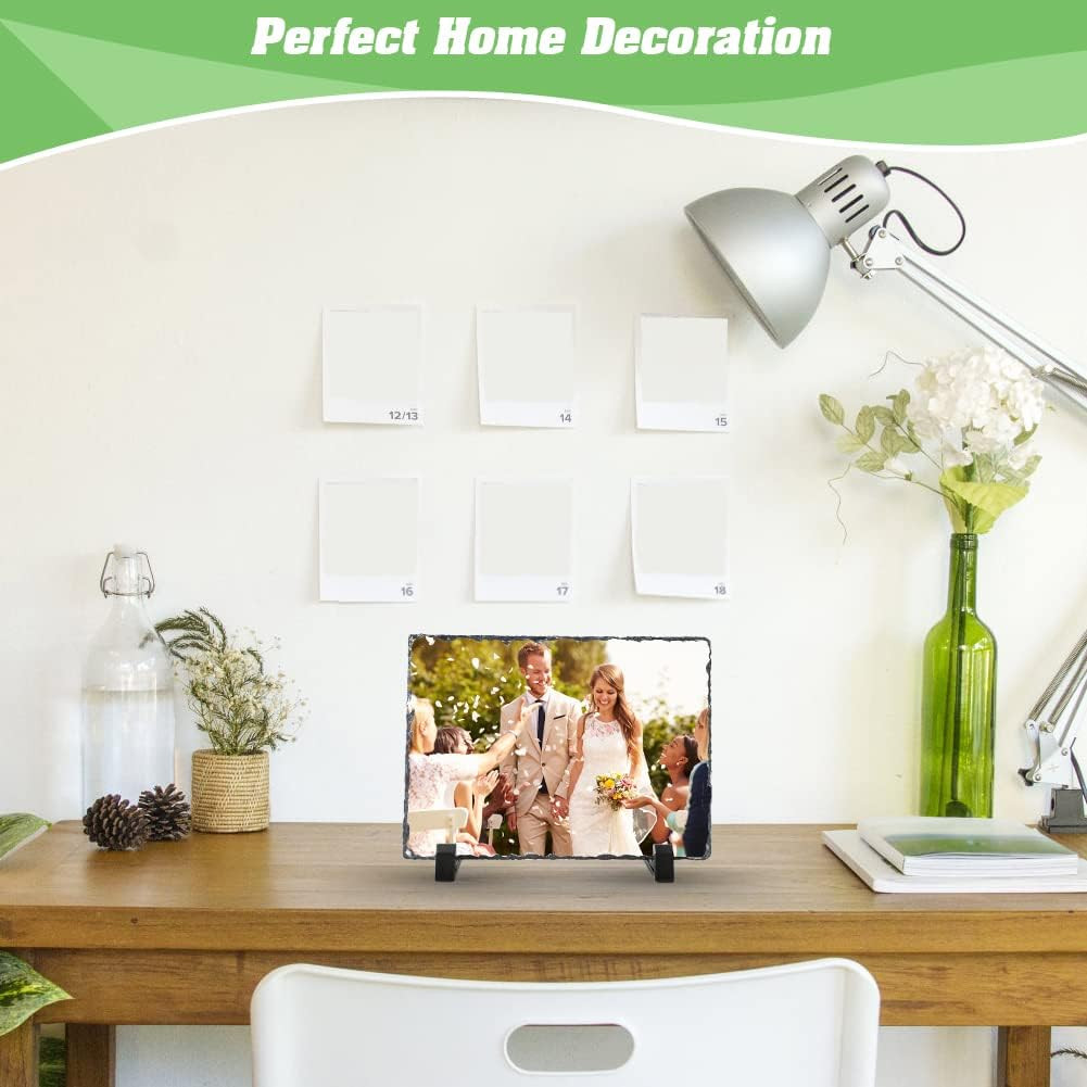 20 Sublimation Slate Photo Frames 4×6 with Display Holder for Events