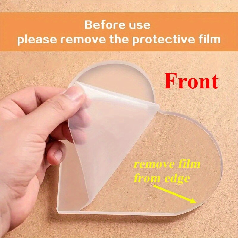 15cm Acrylic Heart Decorative Ornament Friendship Gift for Women Men
