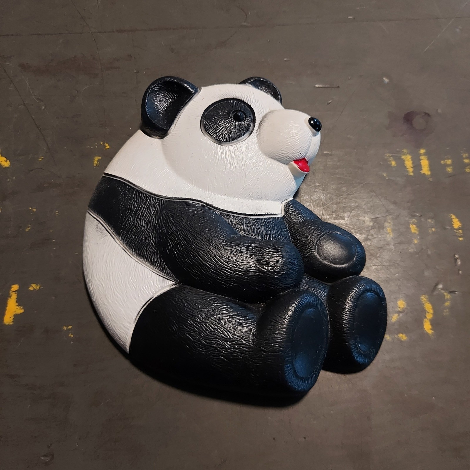 Vintage Panda Bear Wall Hanging Plaque 3D Animal Nursery Decor Black White 6×5
