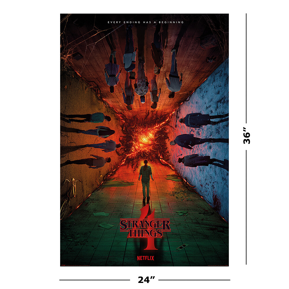 STRANGER THINGS – SEASONS 1, 2, 3 & 4 – TV SHOW POSTER SET (REGULAR STYLES 1)